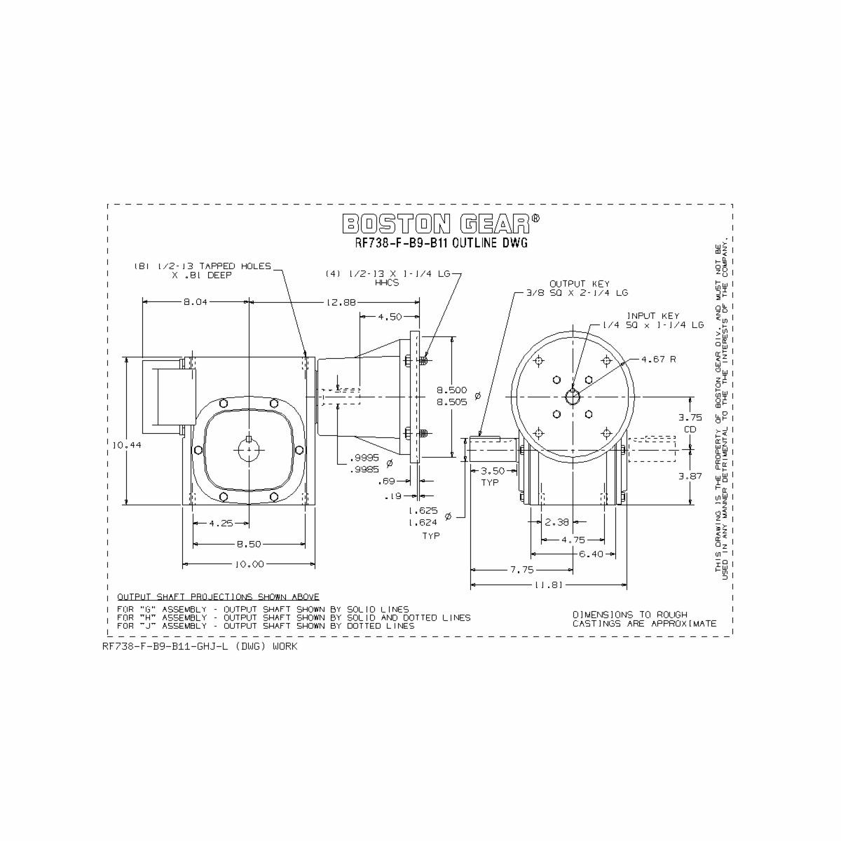 Boston Gear&reg; RF738-50F-B9-J