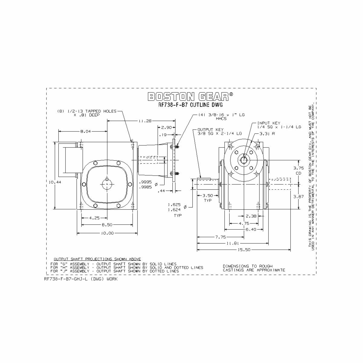 Boston Gear&reg; RF738-50F-B7-J