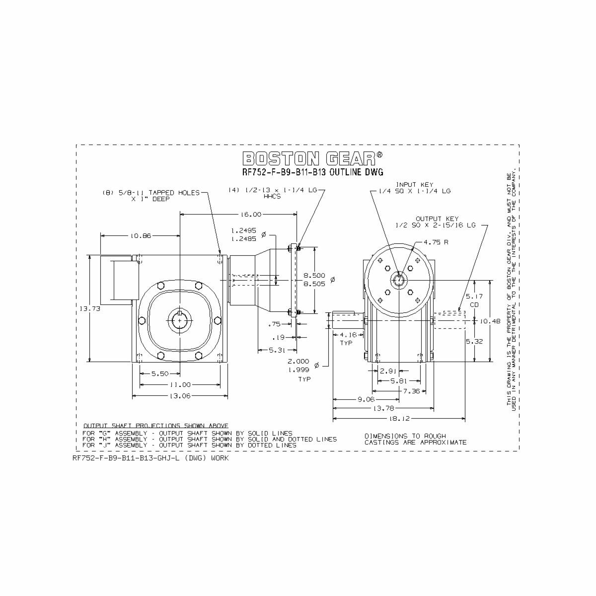 Boston Gear&reg; RF752-10F-B11-J
