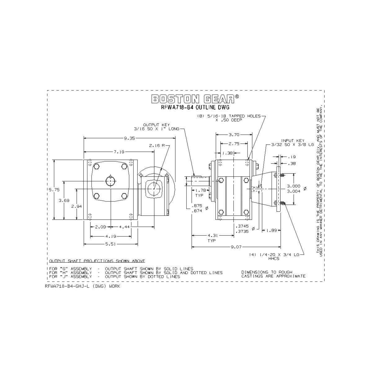Boston Gear&reg; RFWA718-600-B4-G