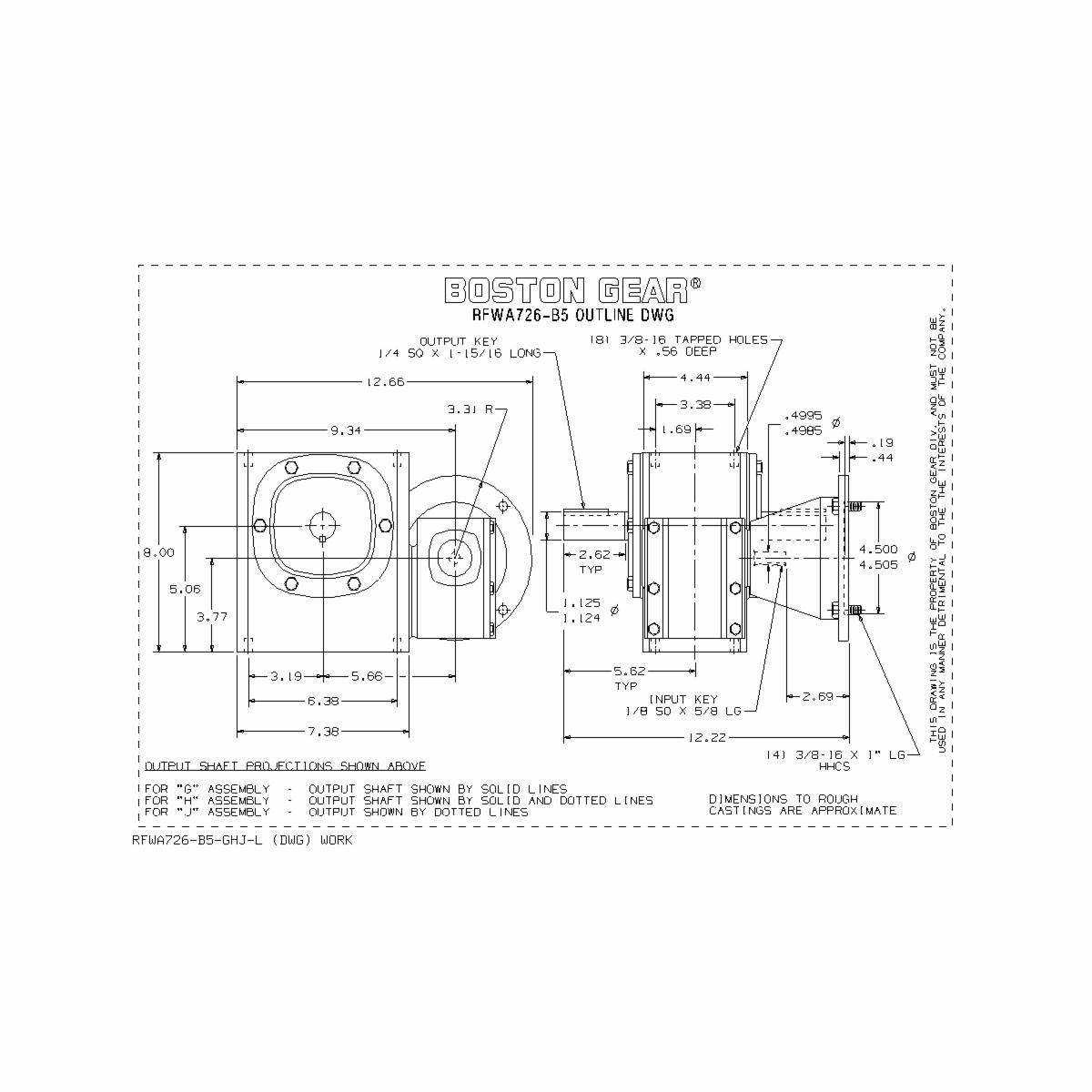 Boston Gear&reg; RFWA726-900-B5-G