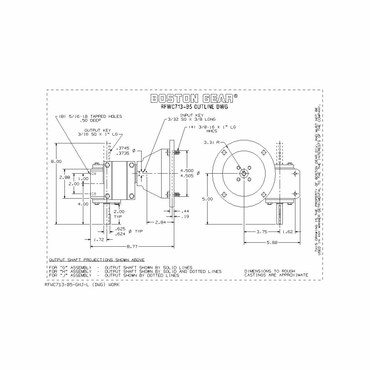 Boston Gear&reg; RFWC713-900-B5-G