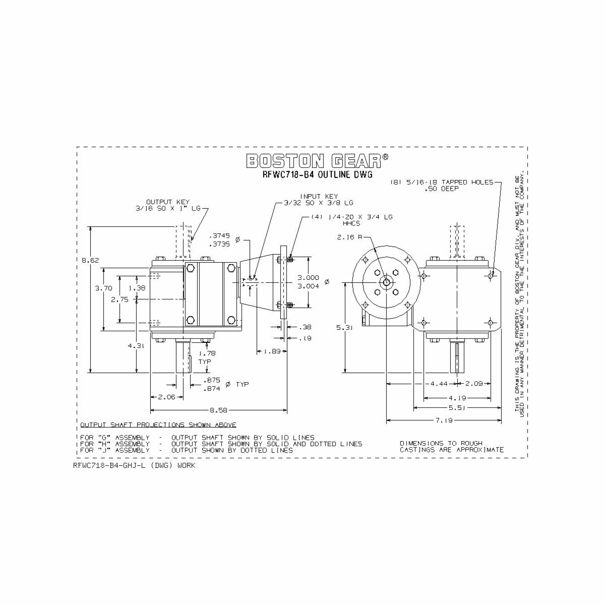 Boston Gear&reg; RFWC718-150-B4-G