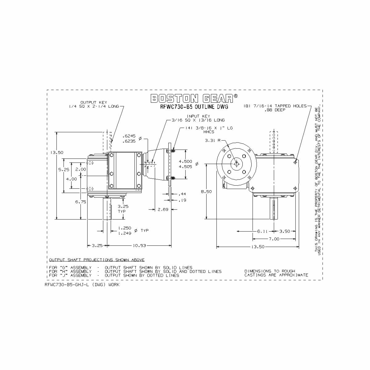 Boston Gear&reg; RFWC730-900-B5-G