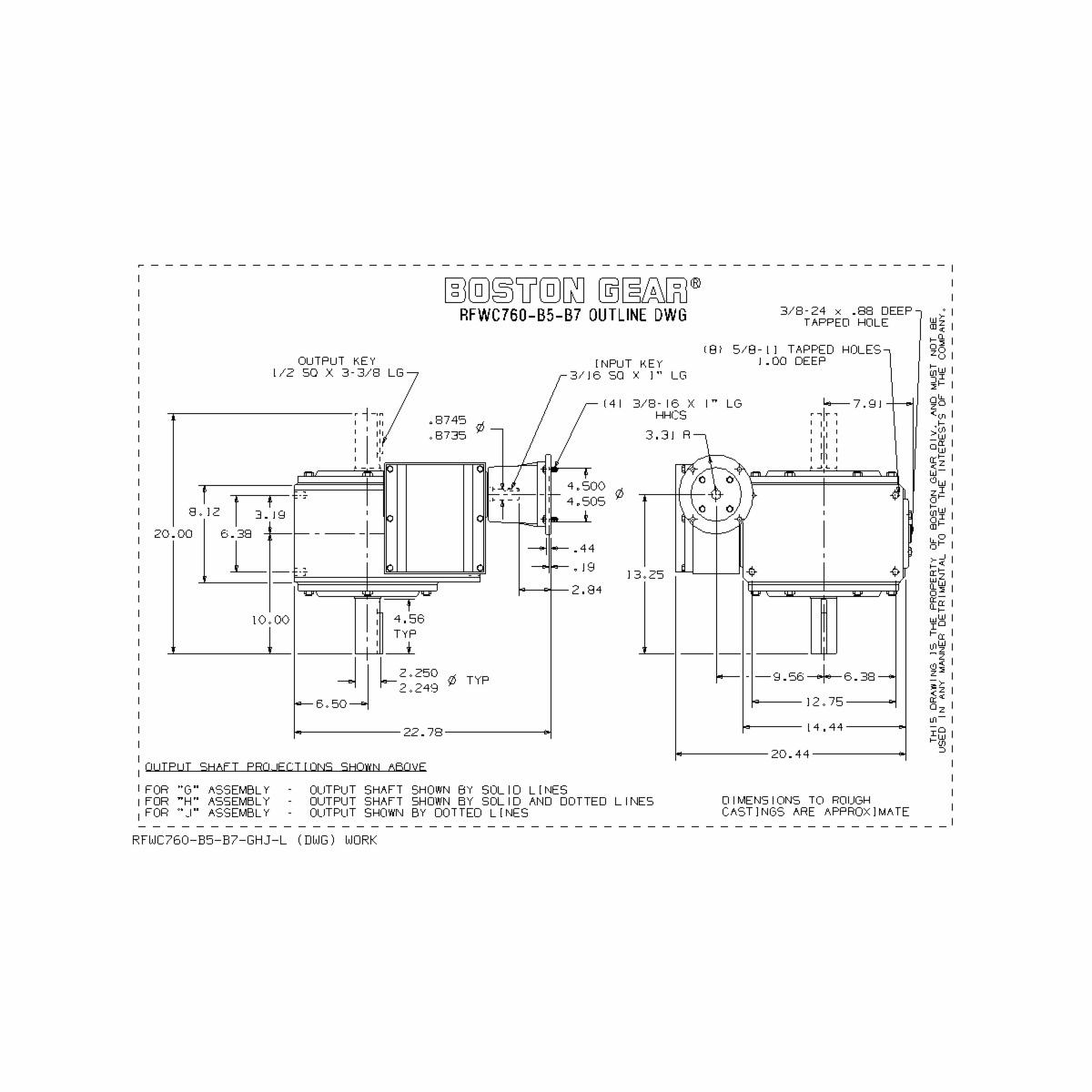 Boston Gear&reg; RFWC760-600-B7-G