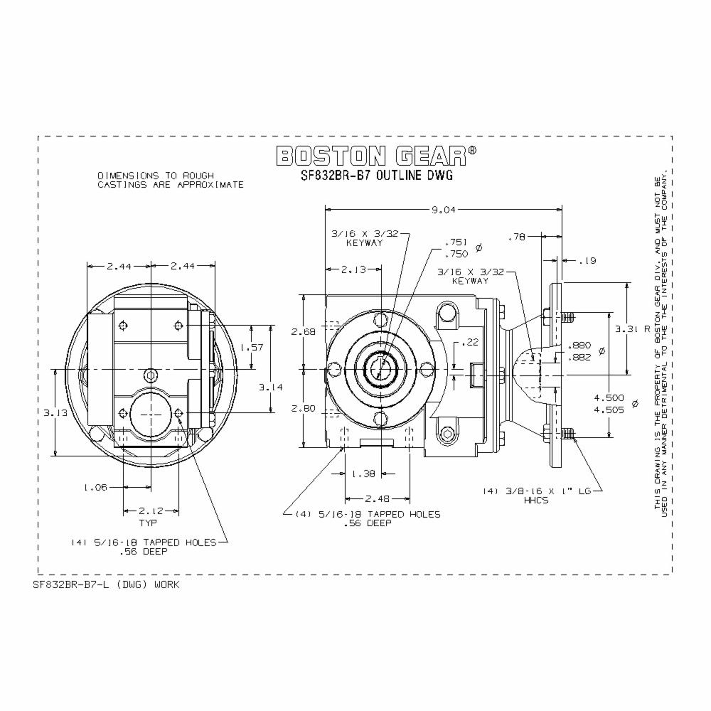 Boston Gear&reg; SF852BR-56K-B5-M1