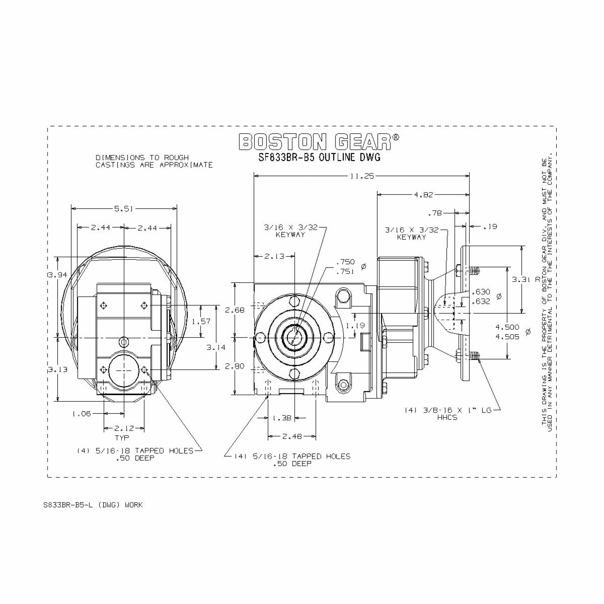 Boston Gear® SF853BR-400K-B5-M1