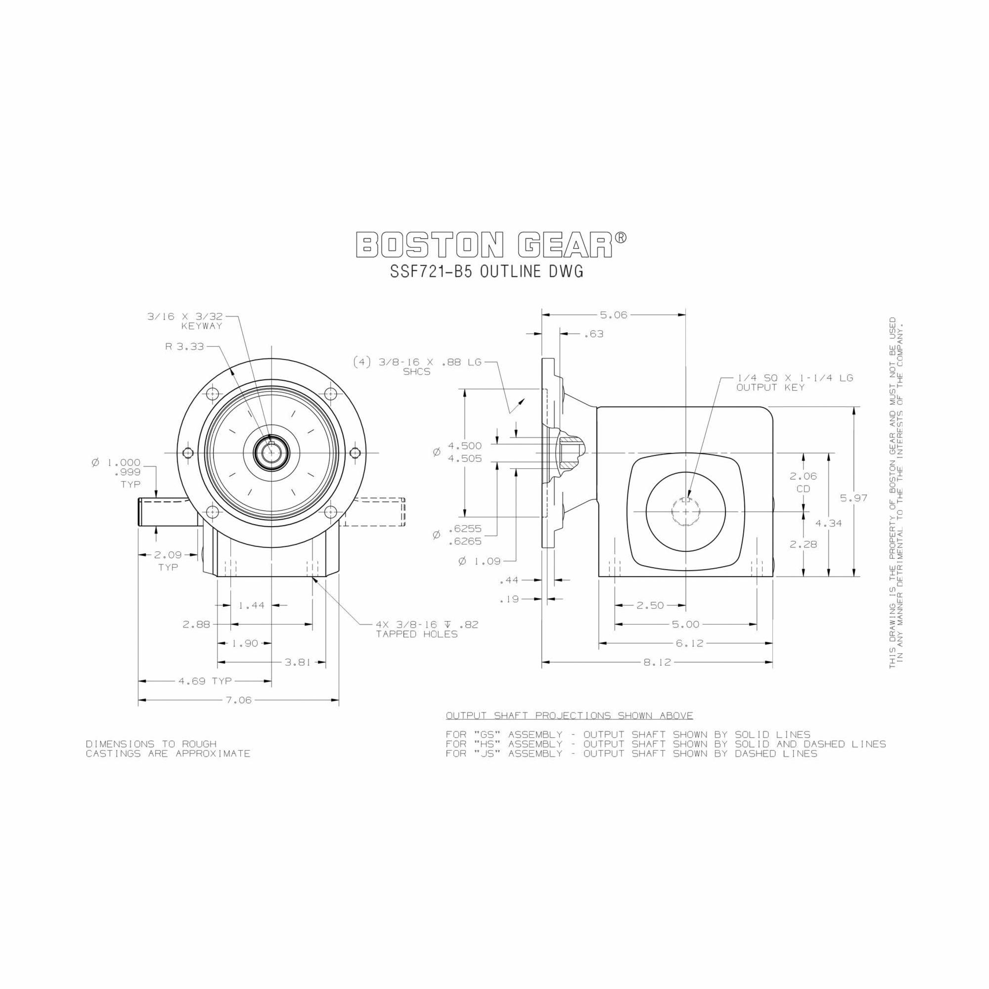 Boston Gear® SSF721-50K-B5-JS1