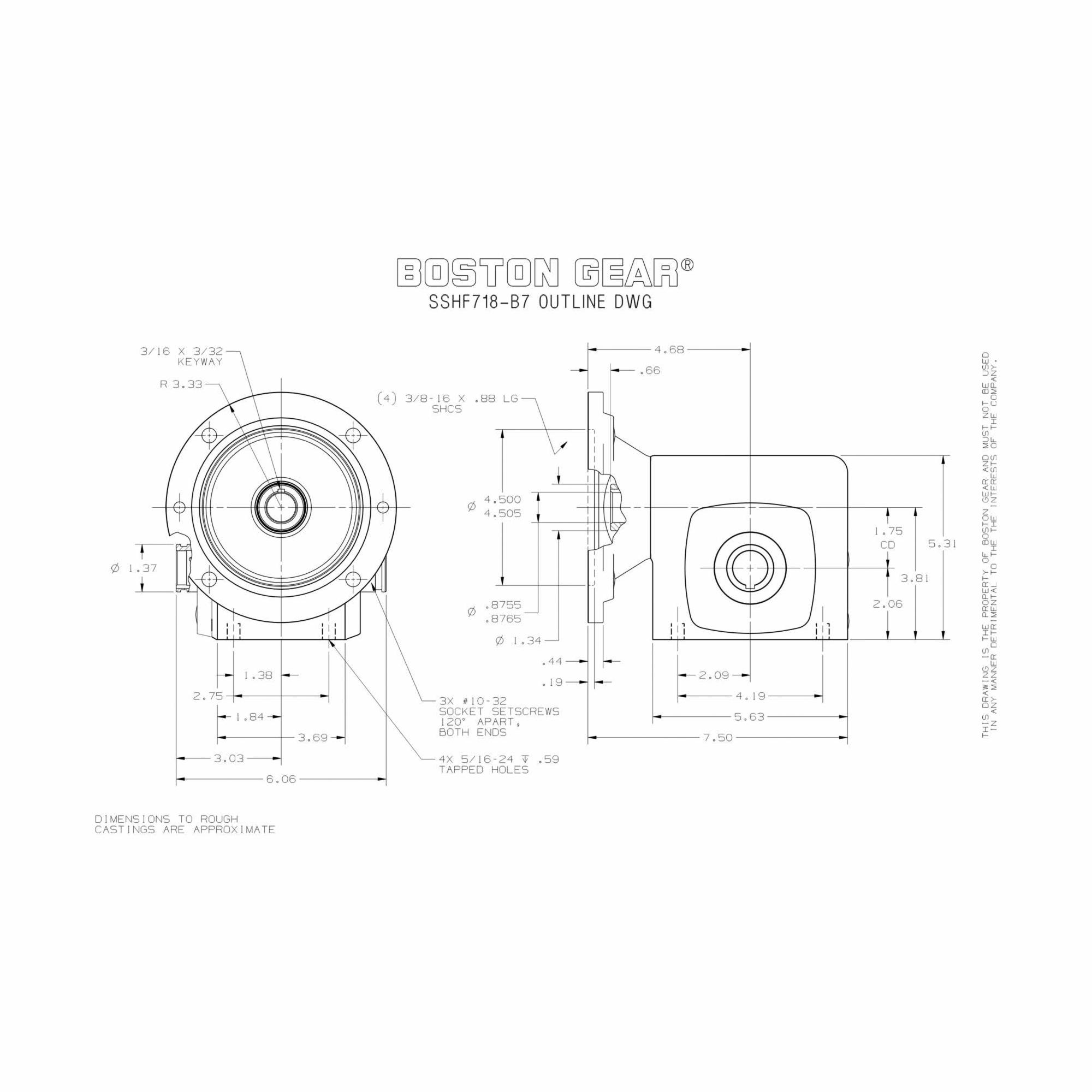 Boston Gear&reg; SSHF718-40K-B5-HS1-P16
