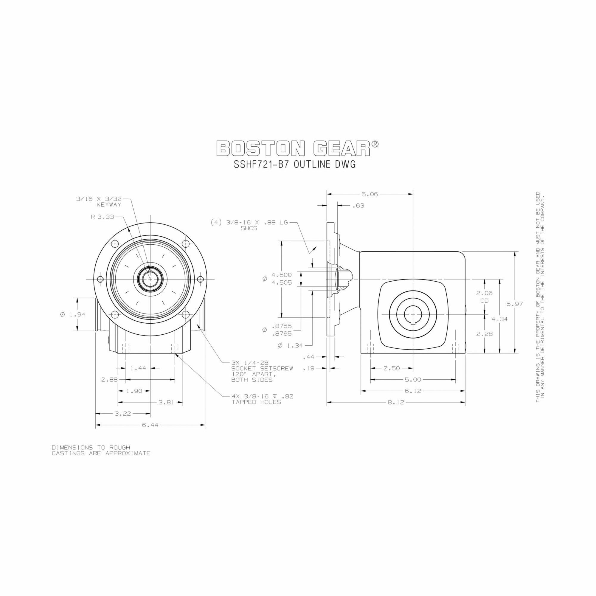 Boston Gear&reg; SSHF721-5K-B5-HS1-P16
