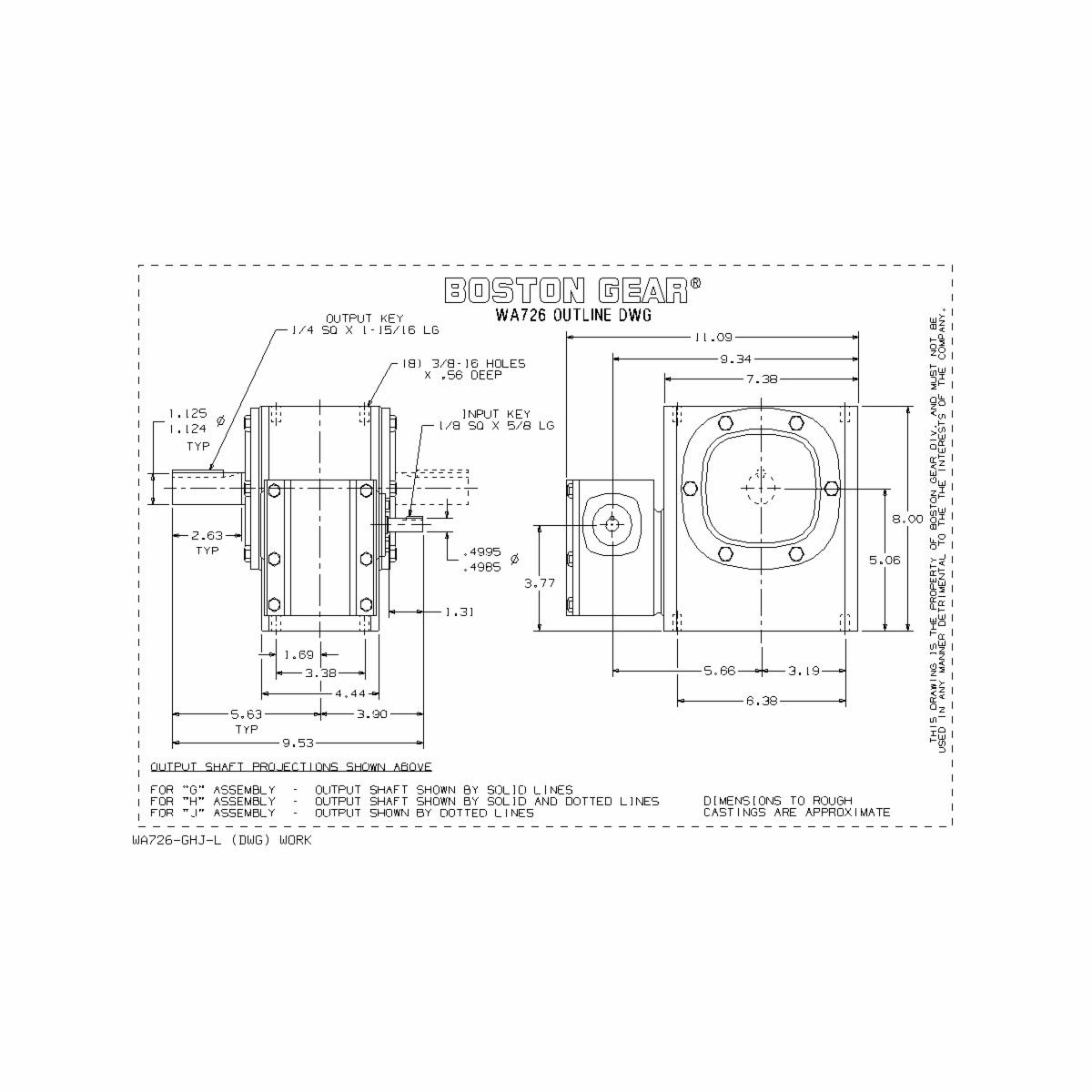Boston Gear&reg; WA726-1200-G