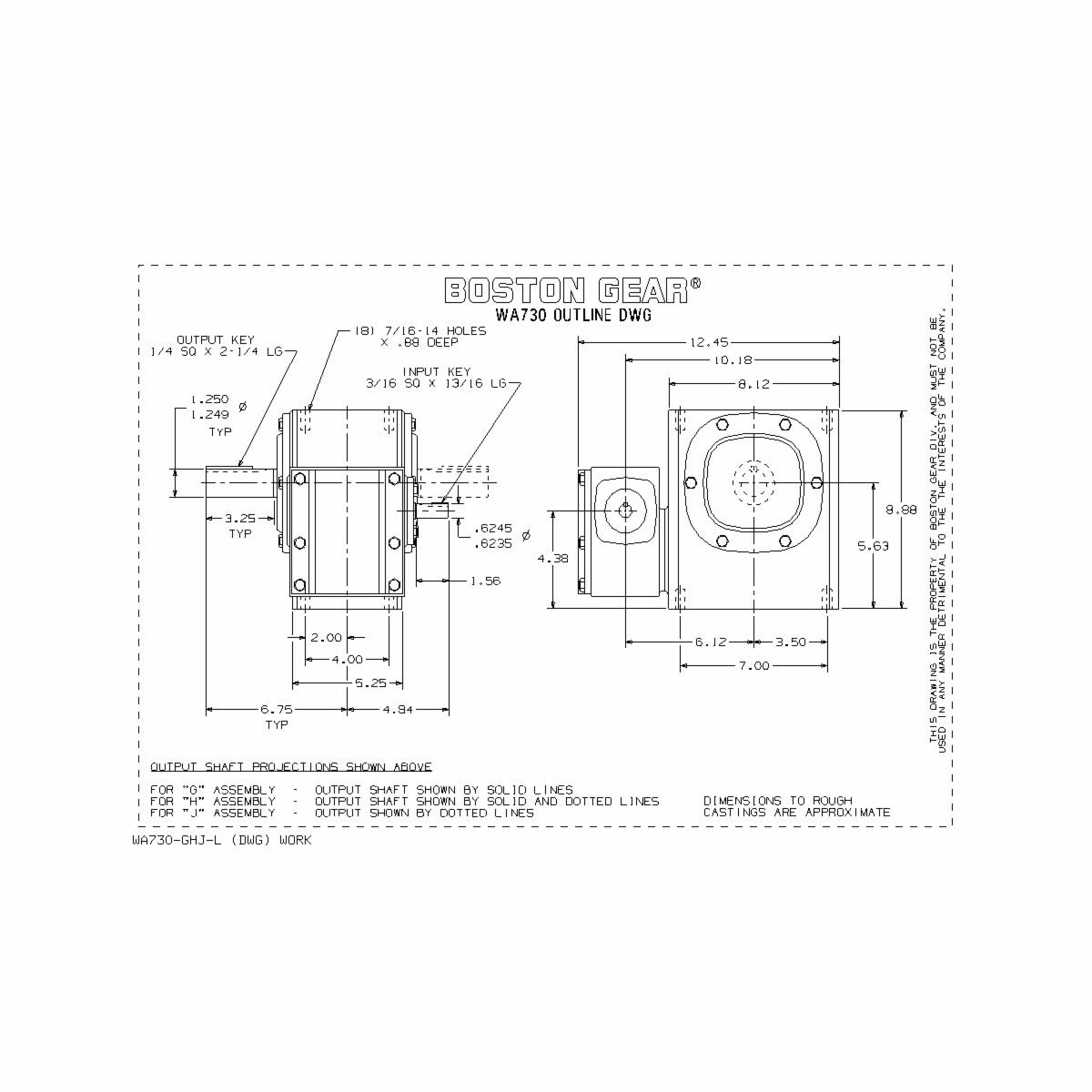 Boston Gear&reg; WA730-900-G