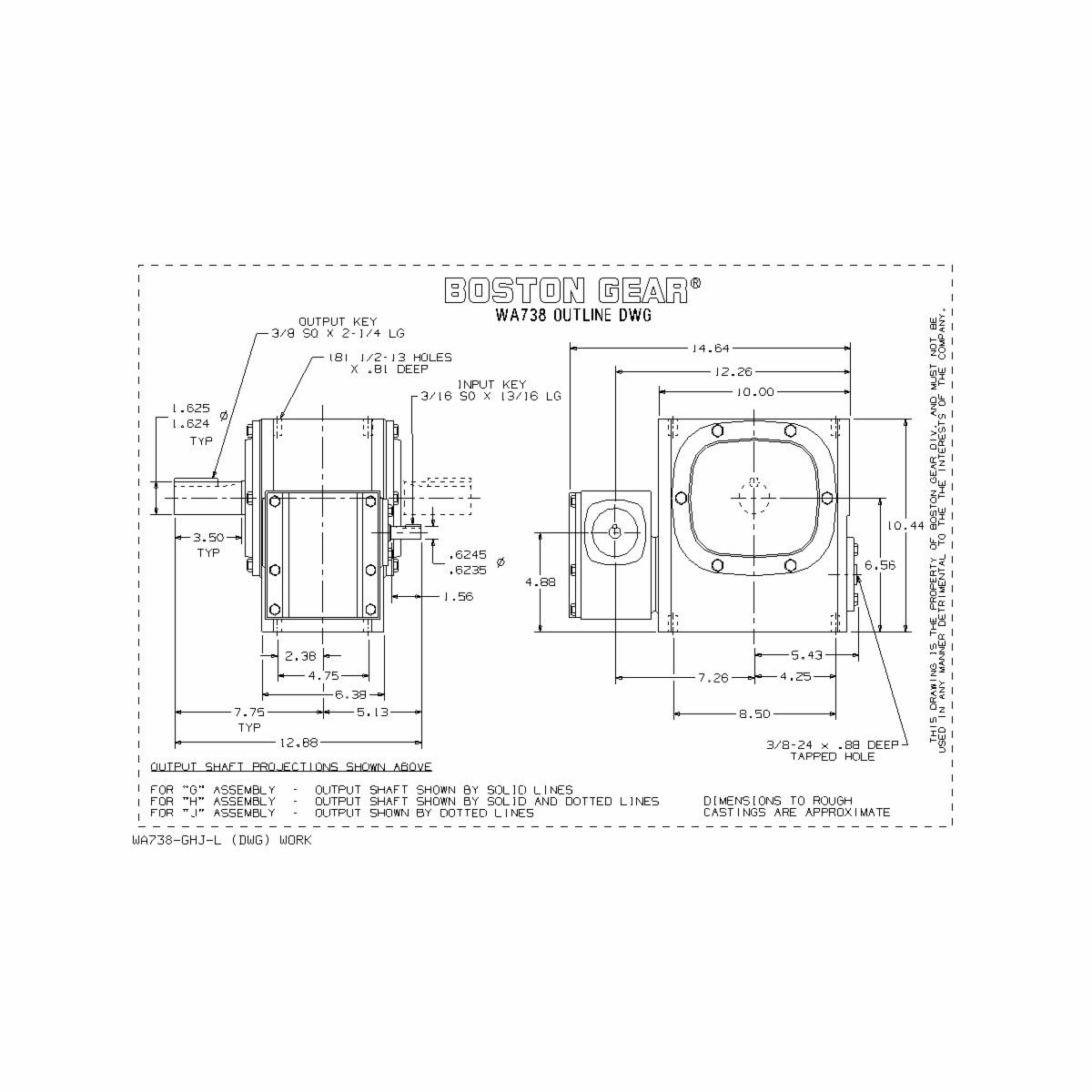 Boston Gear&reg; WA738-600-G