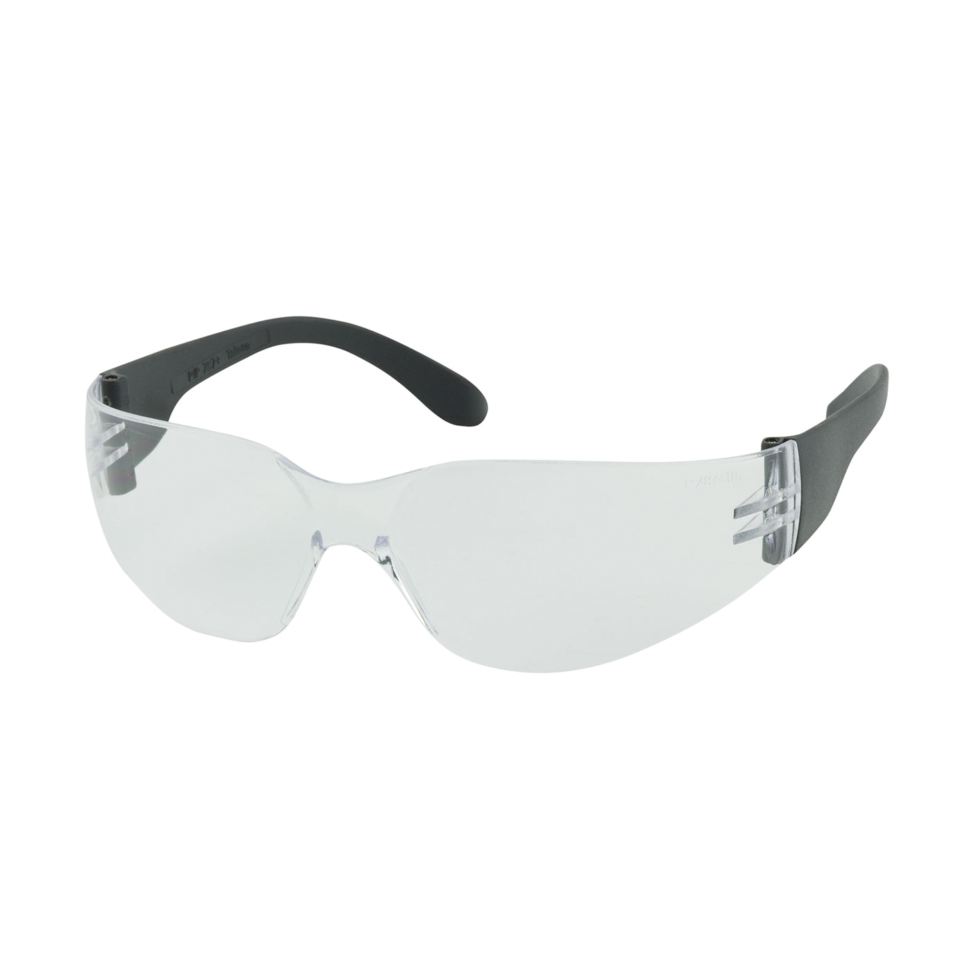 Bouton® 250-28-0020 Adversary™ Lightweight Protective Glasses With Adjustable Neck Cord, Anti-Fog, Clear Lens, Half-Frame Frame, Black, Polycarbonate Frame, ANSI Z87.1+, CSA Z94.3