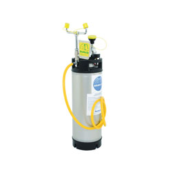 Bradley&reg; S19-672 Pressurized Portable Eye/Face Wash Unit, 5 gal Capacity, Stainless Steel Tank, Push Handle Operation, ANSI/ISEA Z358.1