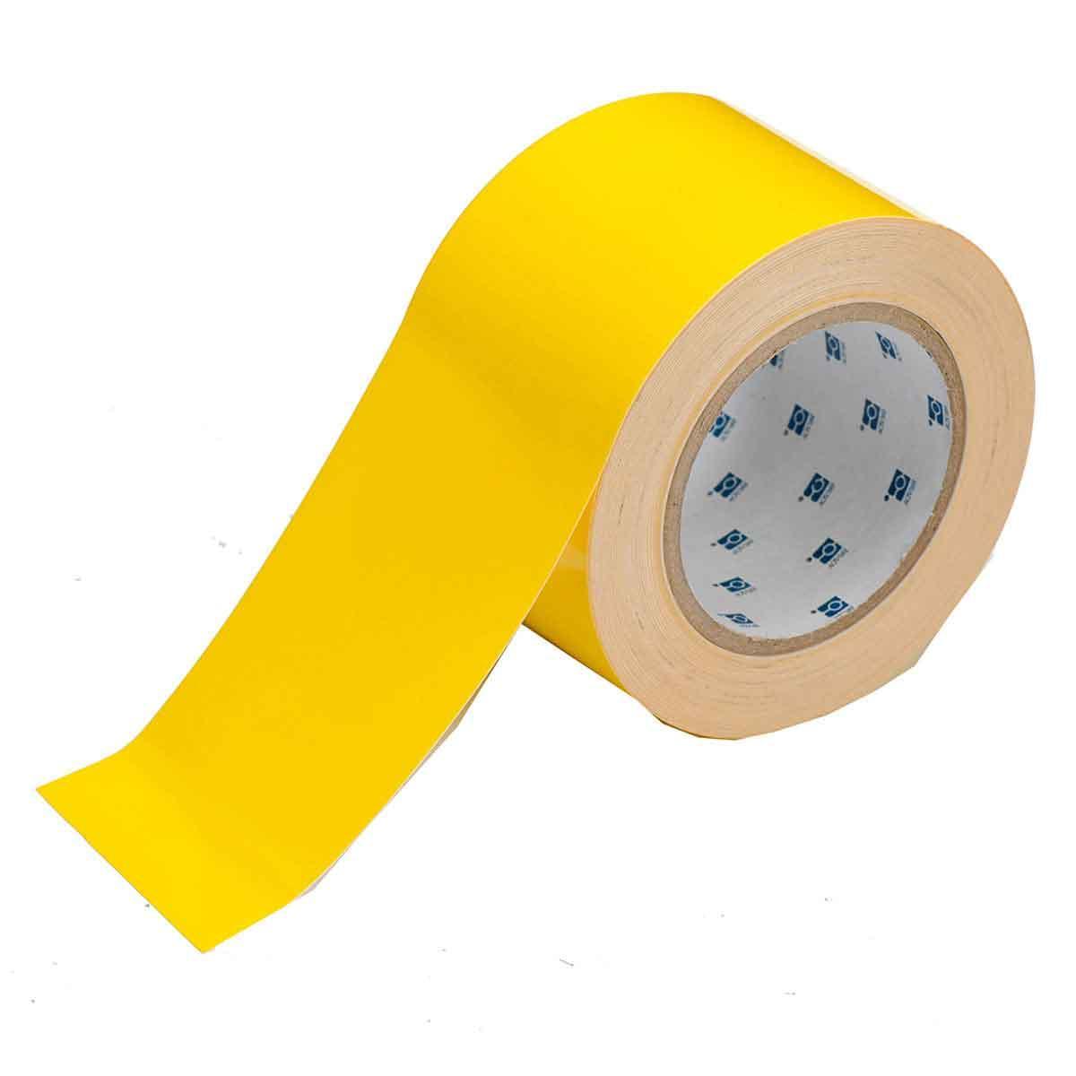 Brady&reg; 104348 Floor Marking Tape, 100 ft L x 3 in W, Red on White, Polyester