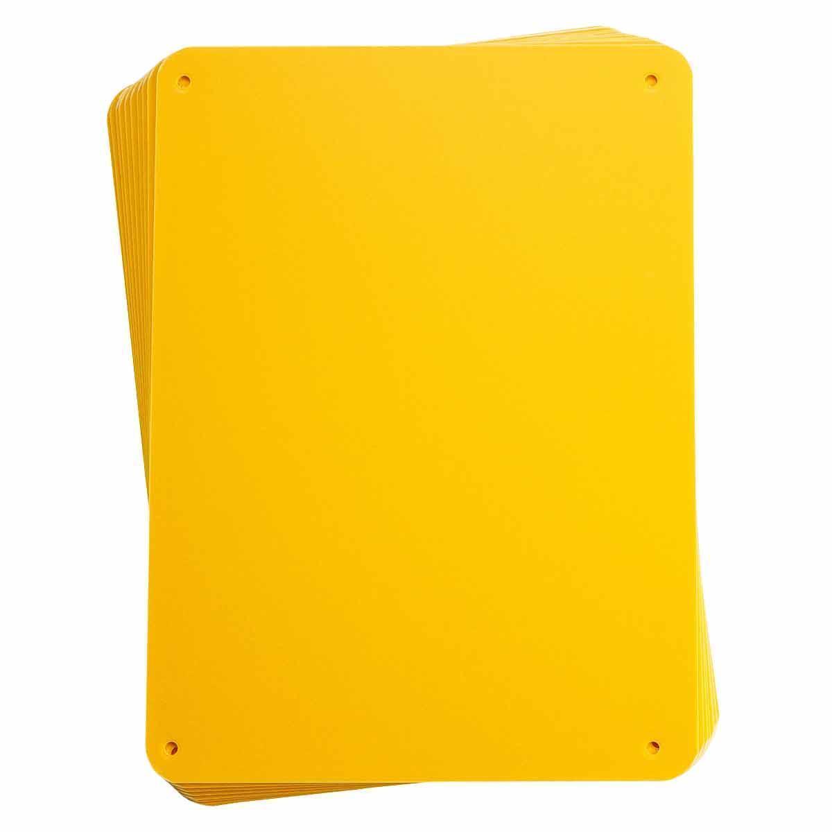 Brady&reg; 13624 Non-Laminated Non-Reflective Backing Sign, 7-5/8 in H x 10-1/4 in W, B-401 Polystyrene, Yellow, Rectangular Shape