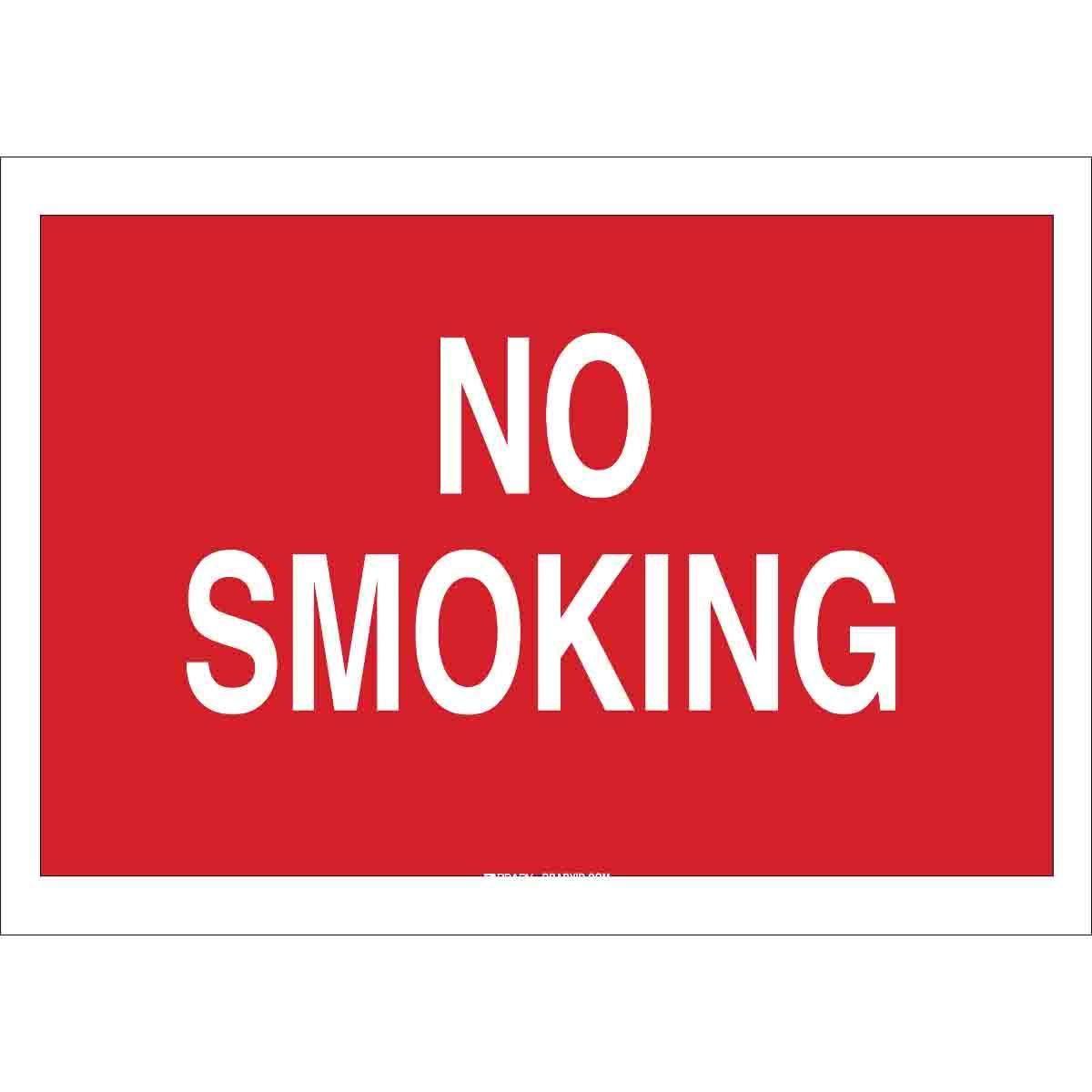 Brady&reg; 132007 Light Duty Rectangular No Smoking Sign, NOTICE, 7 in H x 10 in W, Black/Blue on White, B-401 Polystyrene, Fastened Mount