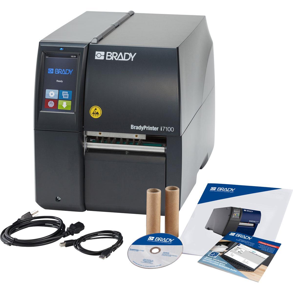 Brady&reg; J7300-SFID Safety and Facility ID Software Label Printer, Inkjet Print, 4.25 in W Tape, Power Source: 110 to 240 V, Color LCD Touch Screen Display
