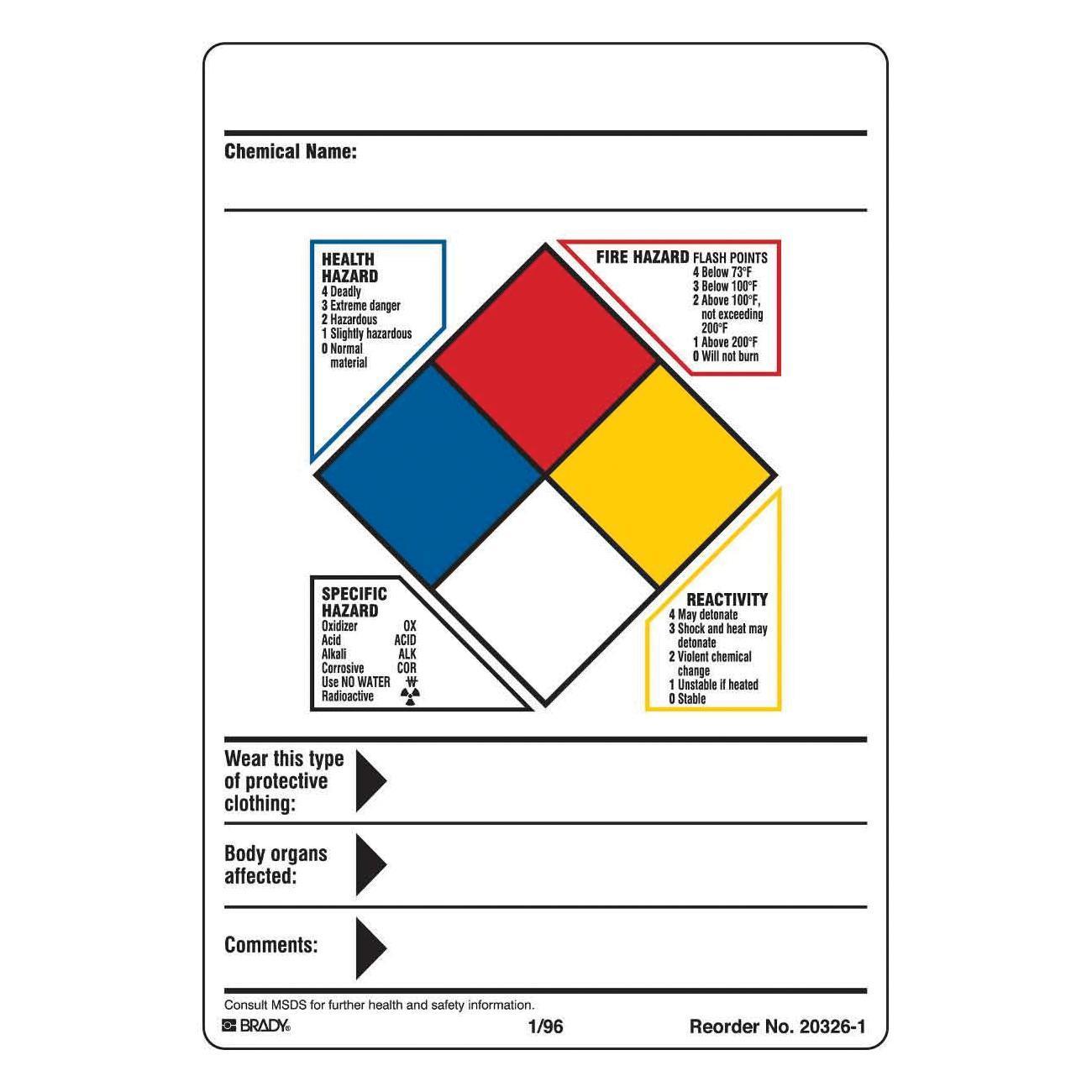 Brady&reg; 20326-1VLS