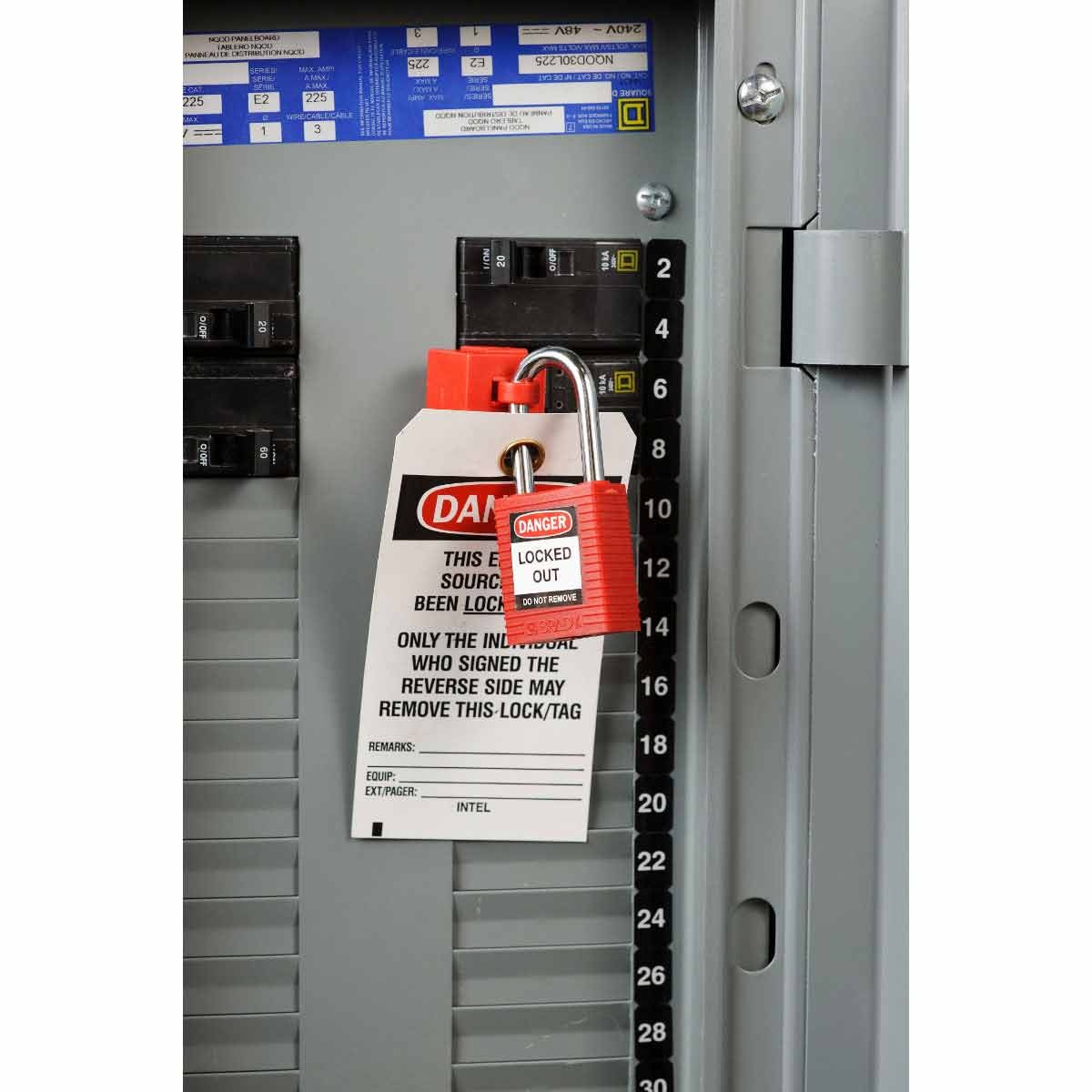 Brady&reg; LadderTag&trade; LAD-EITH12 Rectangular Tagging System/Tag Insert Holder, Plastic