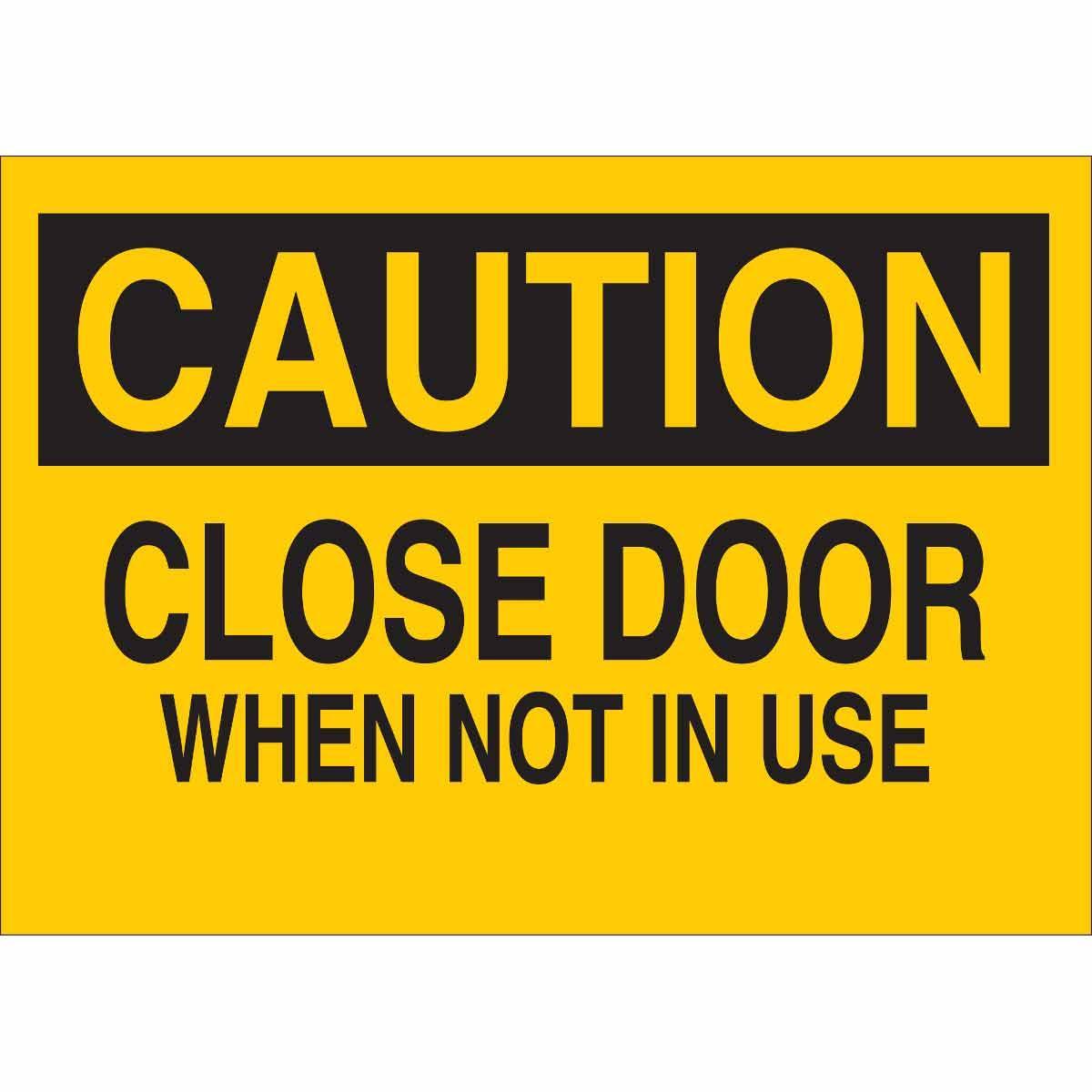 Brady&reg; 84027 Rectangular Admittance Sign, 10 in H x 14 in W, Black on Yellow, B-302 Polyester, Adhesive Mount