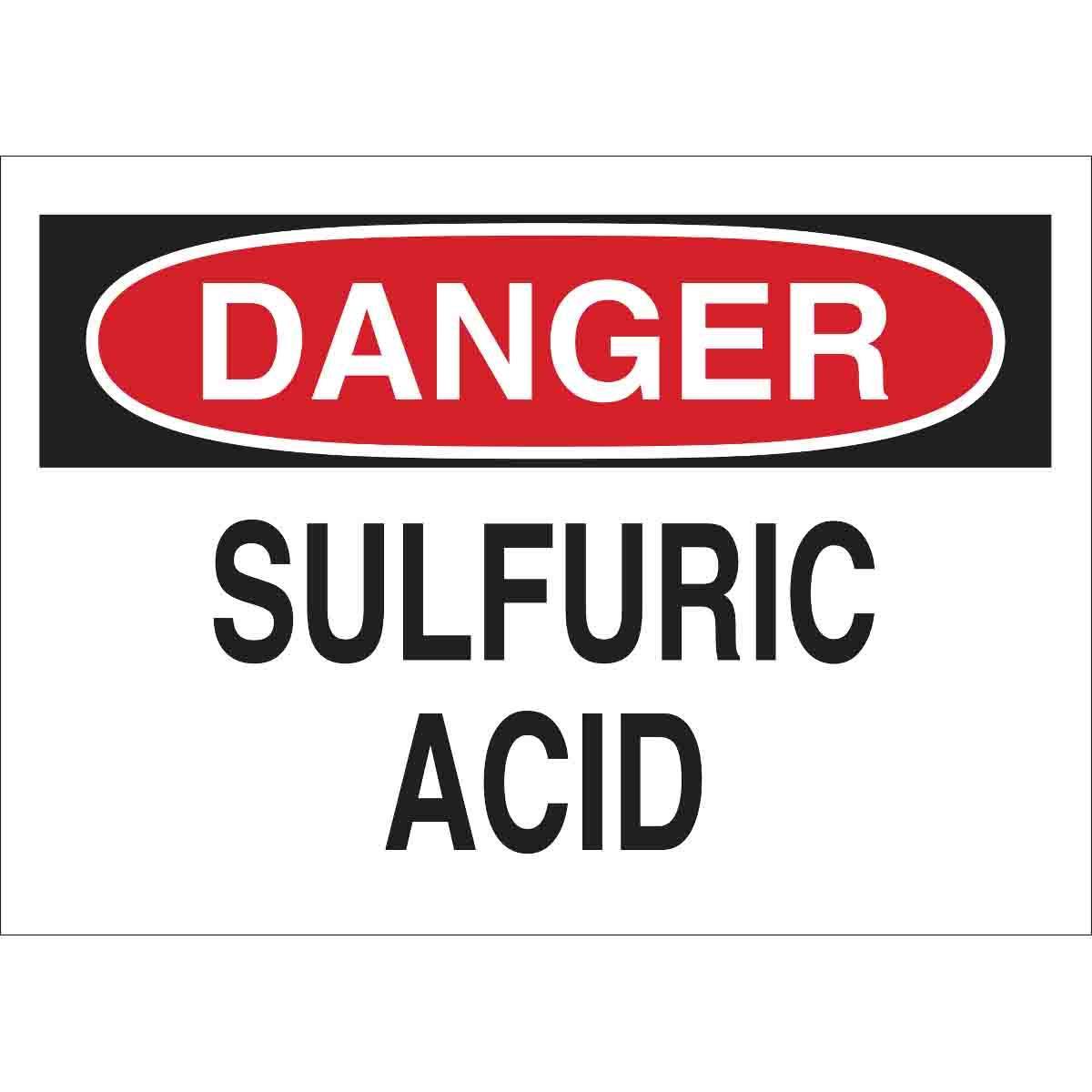 Brady® 70356 Rectangle Chemical and Hazardous Material Sign, Text, B-120 Fiberglass, Fastened Mount, 10 in H x 14 in W, English