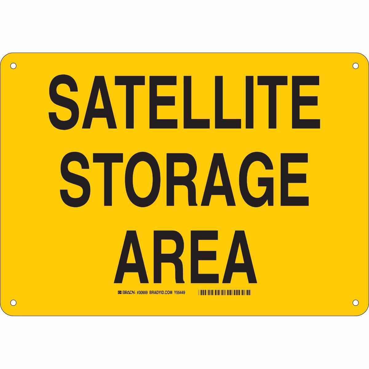 Brady® 96090 Laminated Rectangle Chemical and Hazardous Material Sign, NO HEADER, Text, B-302 Polyester, Adhesive Mount, 7 in H x 10 in W, English