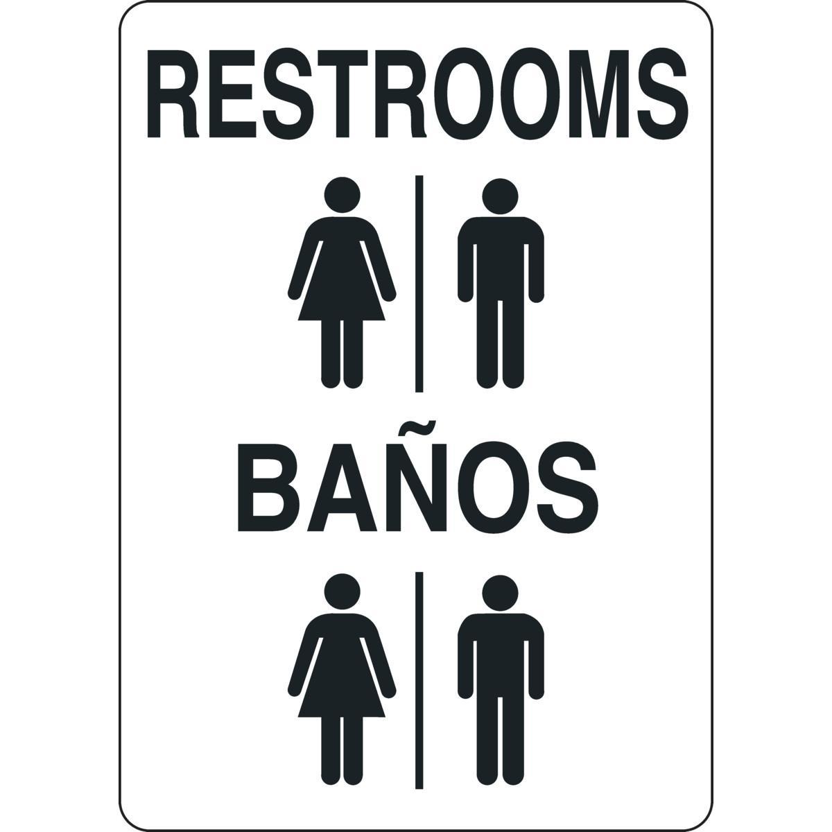 Brady&reg; 170342 Bilingual Heavy Duty Rectangle Floor Stand, Text, Polypropylene, 24 in H x 12 in W, Black/Blue on Yellow, English/Spanish