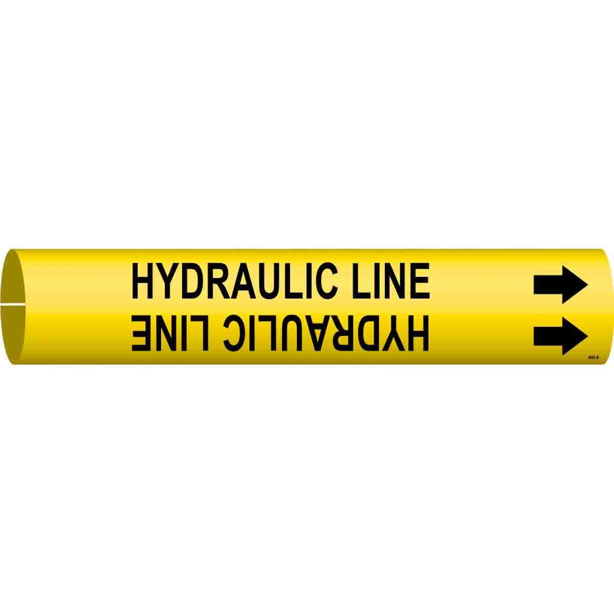 Brady® 7122-4 4 Style Permanent Acrylic Pipe Marker, GLYCOL RETURN Legend, Black on Yellow, Fits Pipe Dia: 3/4 to 2-3/8 in, 1-1/8 in H x 7 in W, B-946 Vinyl, Self-Adhesive Mount