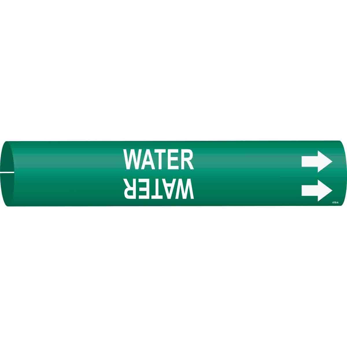 Brady® 5726-O O Style High Performance Non-Adhesive Pipe Marker, NATURAL GAS with Right Arrow Symbol Legend, Black on Yellow, Fits Pipe Dia: 1/2 to 1-3/8 in, 5 in H x 8 in W, B-689 Polyester, Snap-Fit Mount