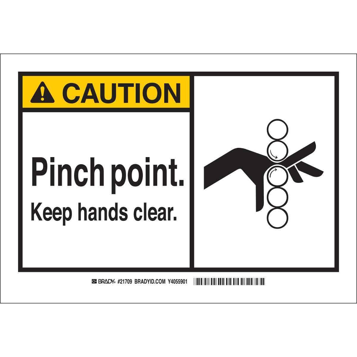 Brady&reg; CST1008 Bilingual Rectangle Danger Safety Sign, DANGER, 10 in H x 14 in W, B-401 Plastic