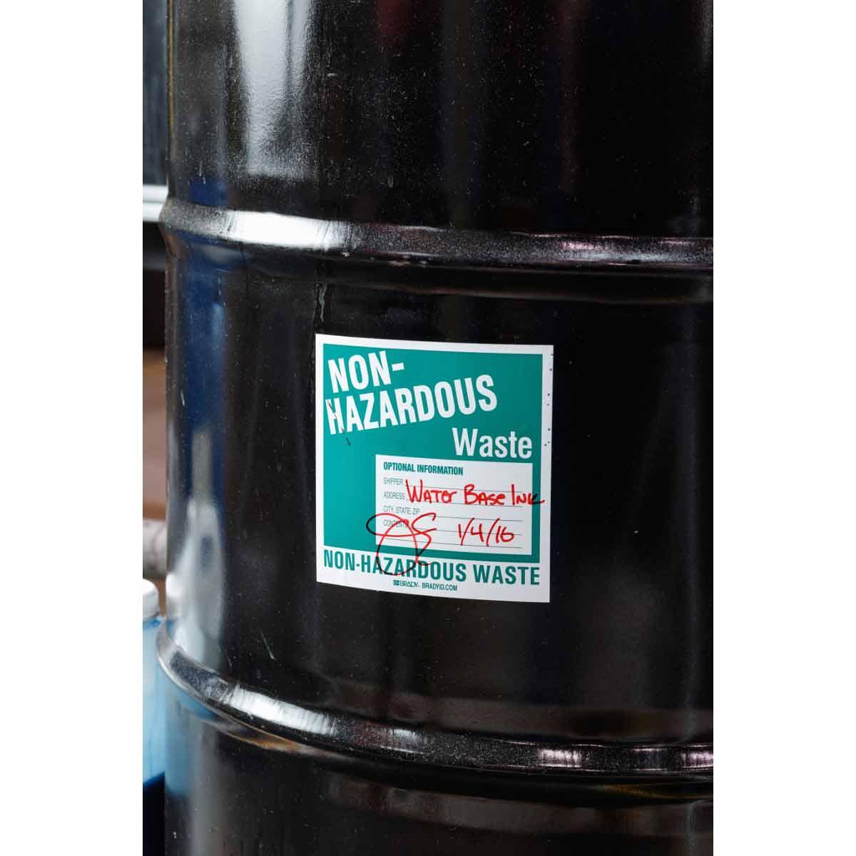 Brady® M5C-1500-595-WT-BK General Permanent Adhesive Label, 25 ft L x 1.5 in W, Black on White, B-595 Vinyl
