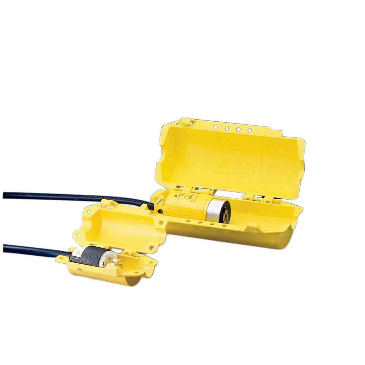 Master Lock&reg; 488 Large Rotating Electrical Plug Lockout, For Use With 220/550 V Electrical Cord Plug Up to 3 in Dia, 1 Padlocks, 9/16 in Dia Max Padlock Shackle, Thermoplastic, Red