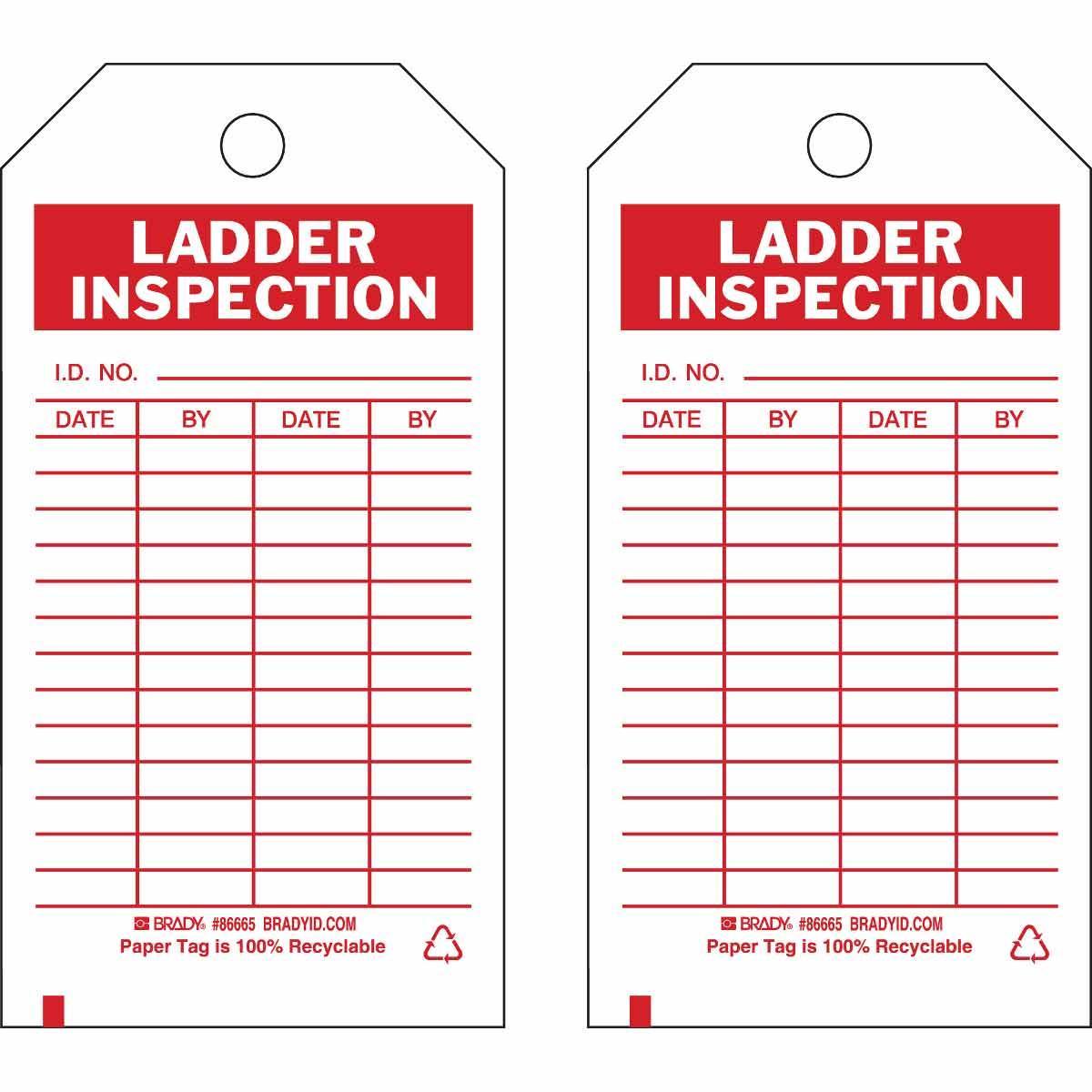Brady&reg; CLT4 Rectangle Rectangular Lockout Tag, 7-1/2 in H x 4 in W, Black/Red on White, 3/8 in Hole, B-853 Paper Cardstock