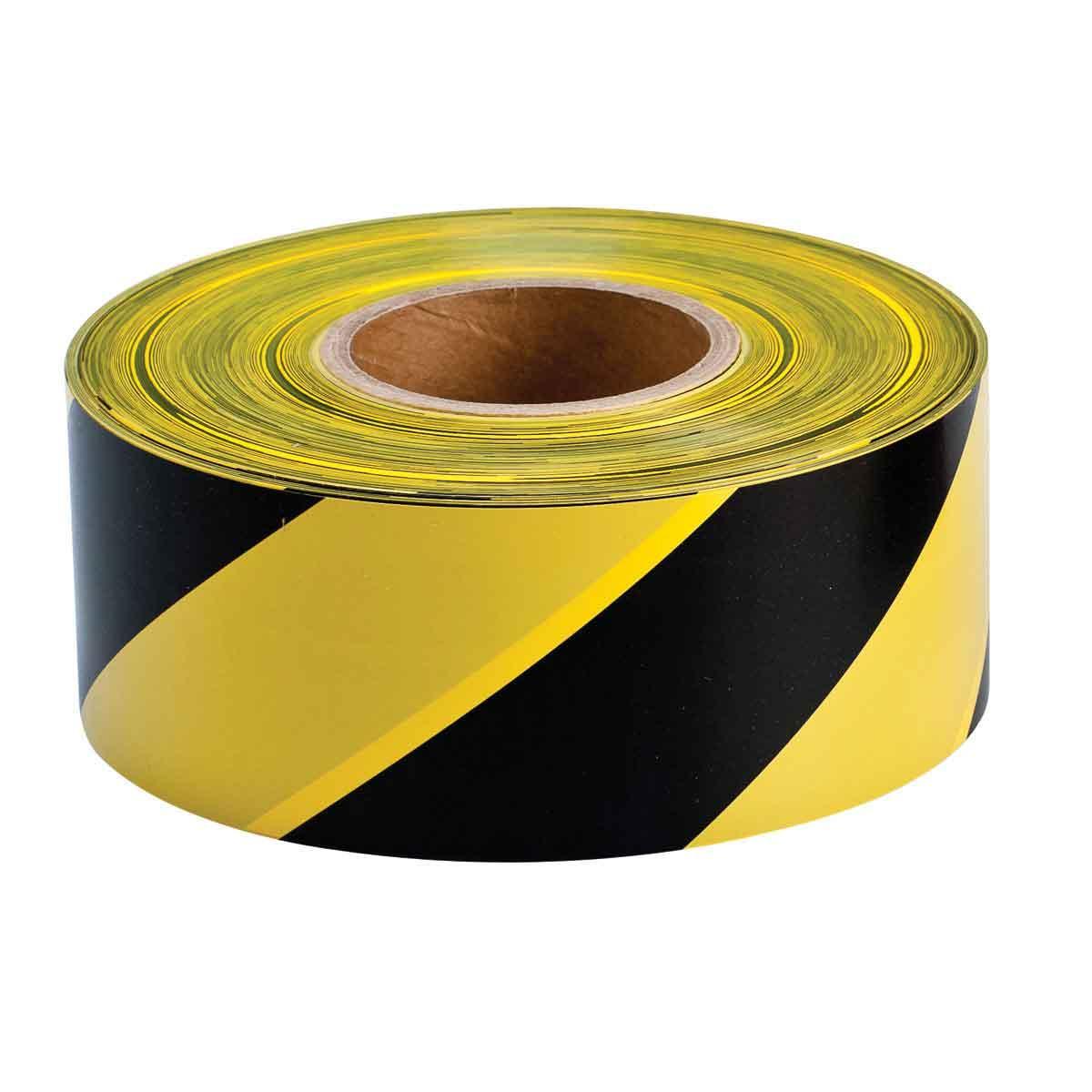 Irwin® Strait-Line® 66222 Barrier Tape, Black on Yellow, 300 ft Roll L x 3 in W, WET PAINT Legend, Vinyl