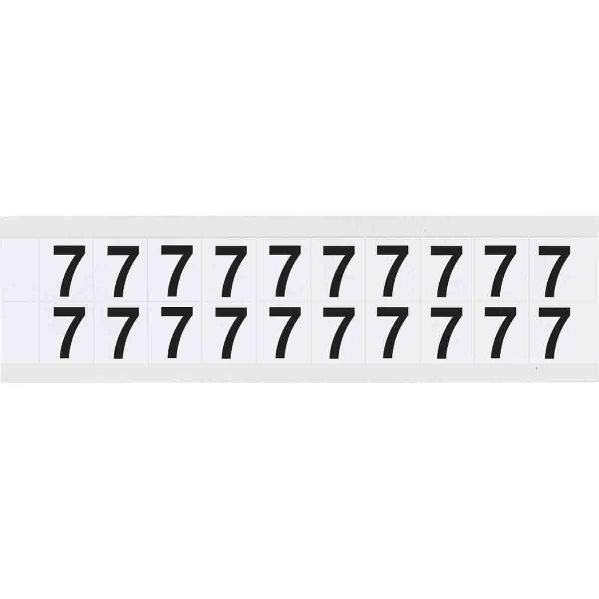 Brady® Quik-Align® 5180-1 Non-Reflective Number Label, Black 1 Character, 6 in H, White Background, B-933 Vinyl