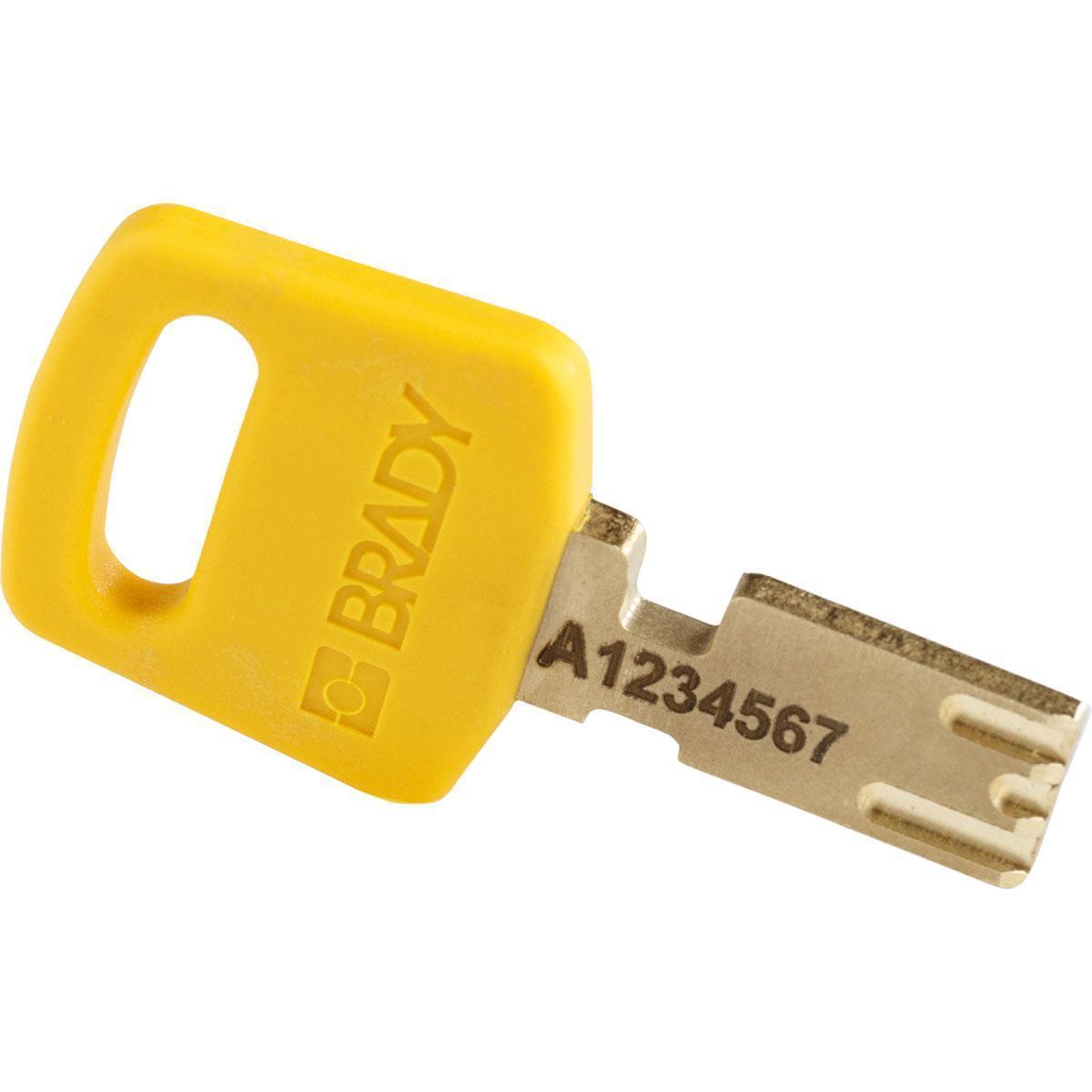 Brady® 123270 Anti-Spark Key Retaining Safety Padlock, Alike Key, Orange, Fiberglass Reinforced Nylon Body, 1/4 in Dia x 1-1/2 in H x 0.8 in W Triple Coated Hardened Steel Shackle, 1-3/4 in L Body, Non-Conductive Conductivity