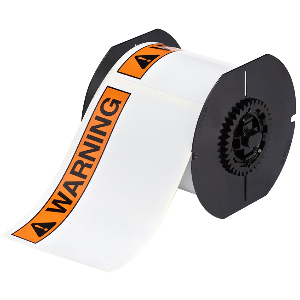 BRADY CUSTOM LABEL 2X3 B302 BLK/ORG SELF STICKING REV-D