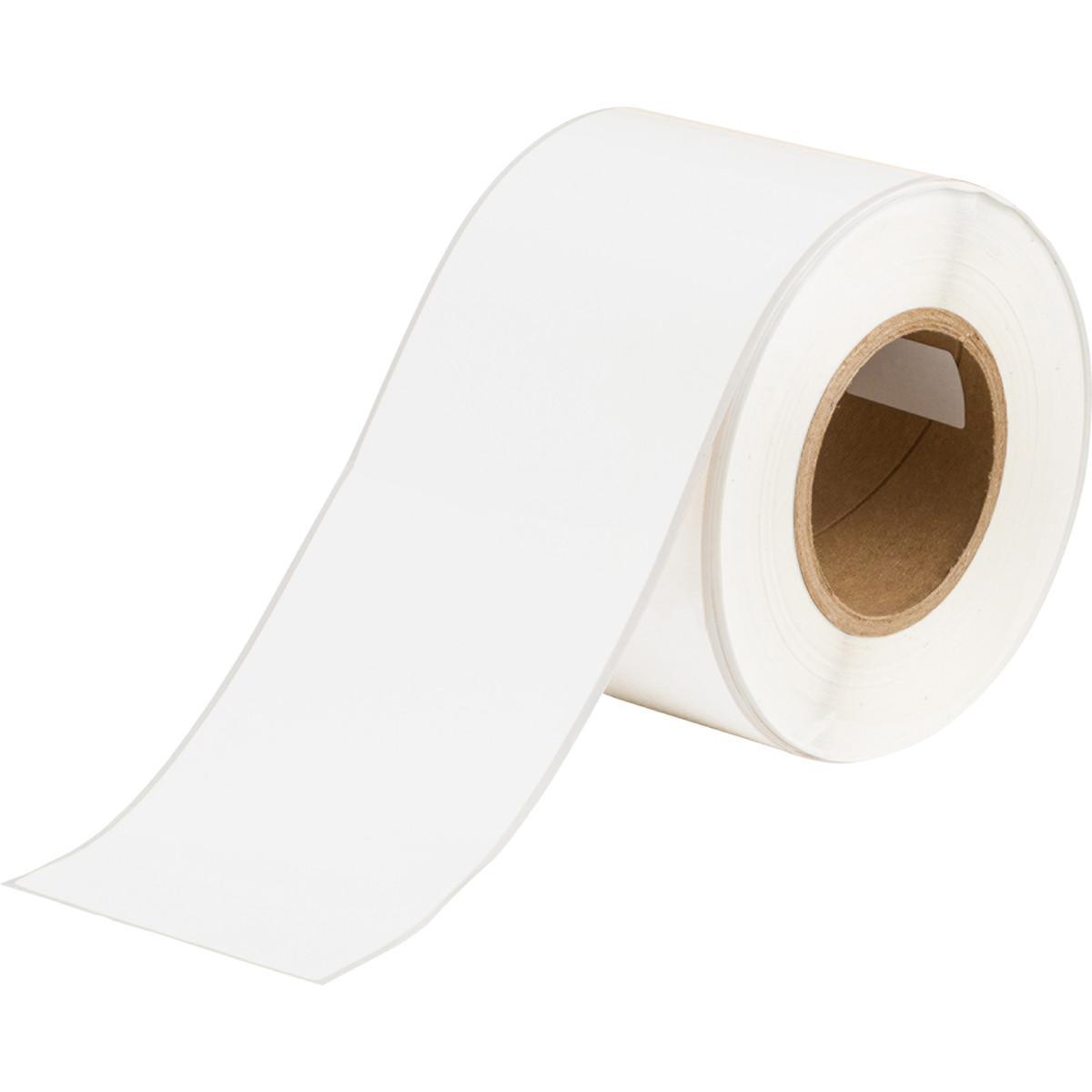 Brady&reg; M6C-2000-595-WT All Weather Permanent Adhesive Label Tape, 50 ft L x 2 in W, White, Vinyl