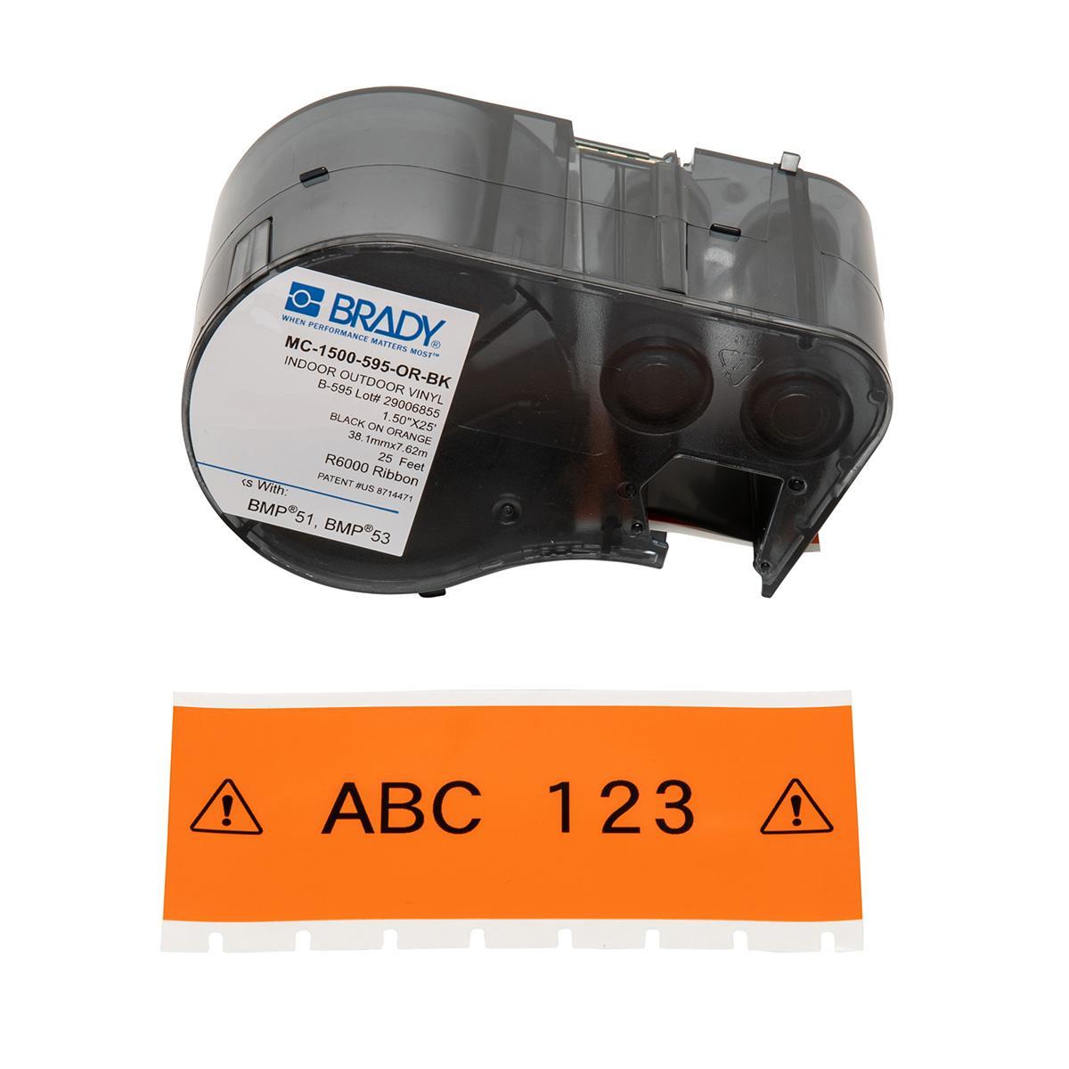 Brady&reg; MC-1500-595-OR-BK BDY MC-1500-595-OR-BK