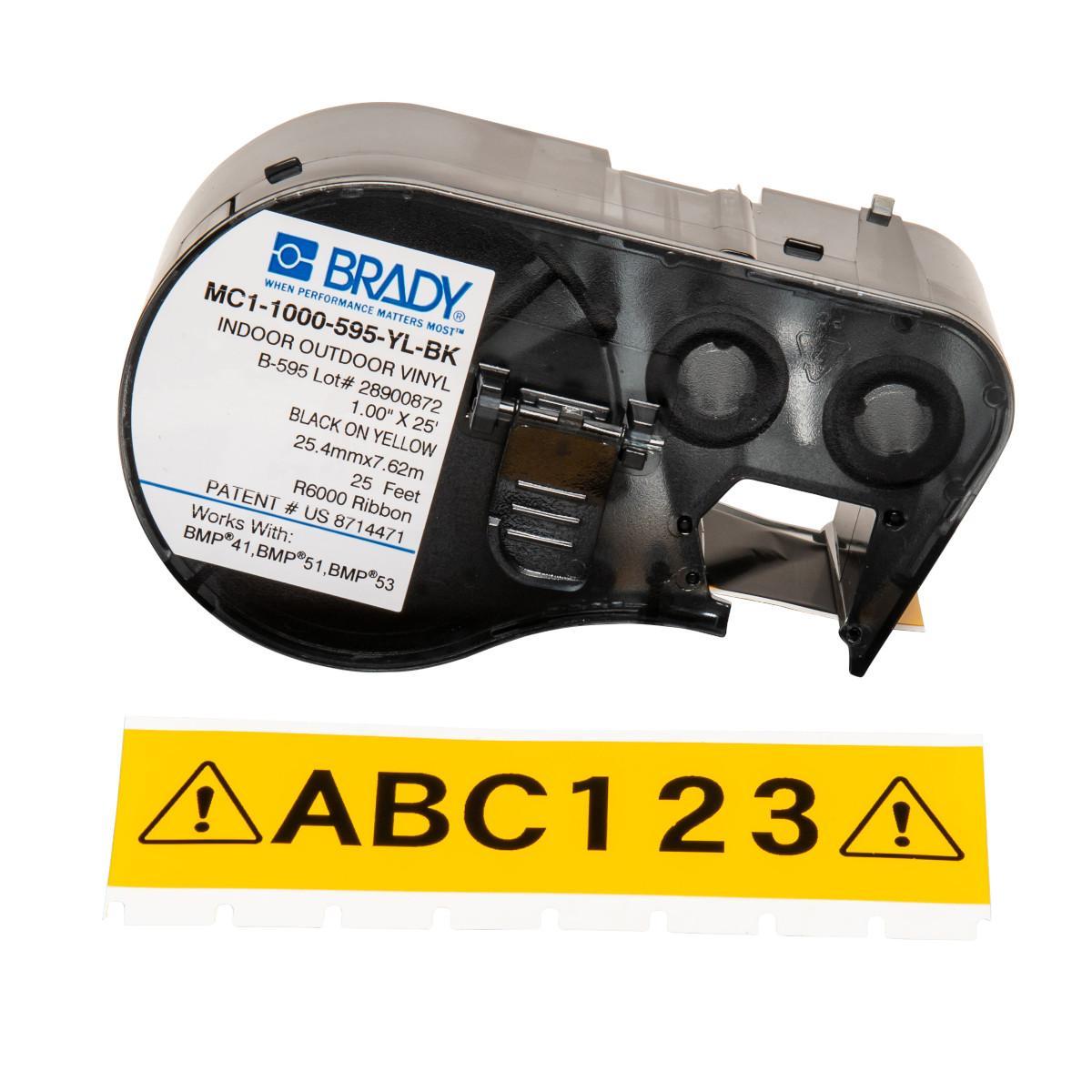 Brady&reg; MC1-1000-595-YL-BK BDY MC1-1000-595-YL-BK