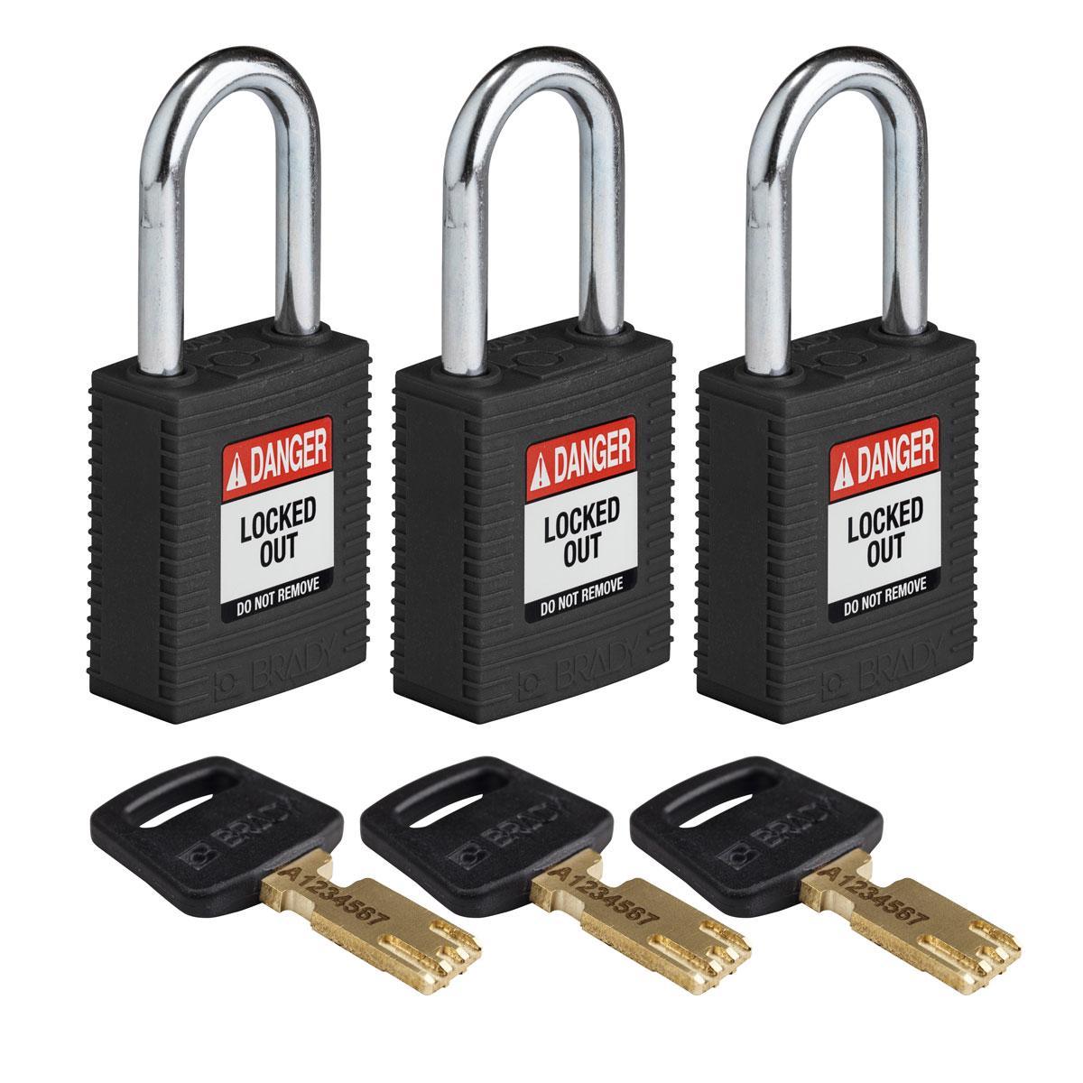 Brady&reg; NYL-BLK-38ST-KA3PK BDY NYL-BLK-38ST-KA3PK