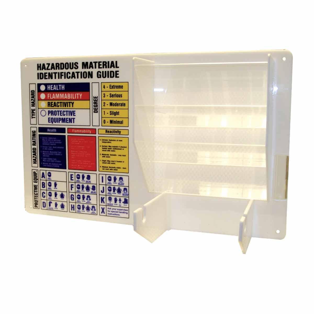 Brady® Prinzing® RK419Y-E Single MSDS Station, RIGHT-TO-KNOW INFORMATION Legend, English, Black/Yellow on White, 3 in W, Polystyrene, Fastened Mount