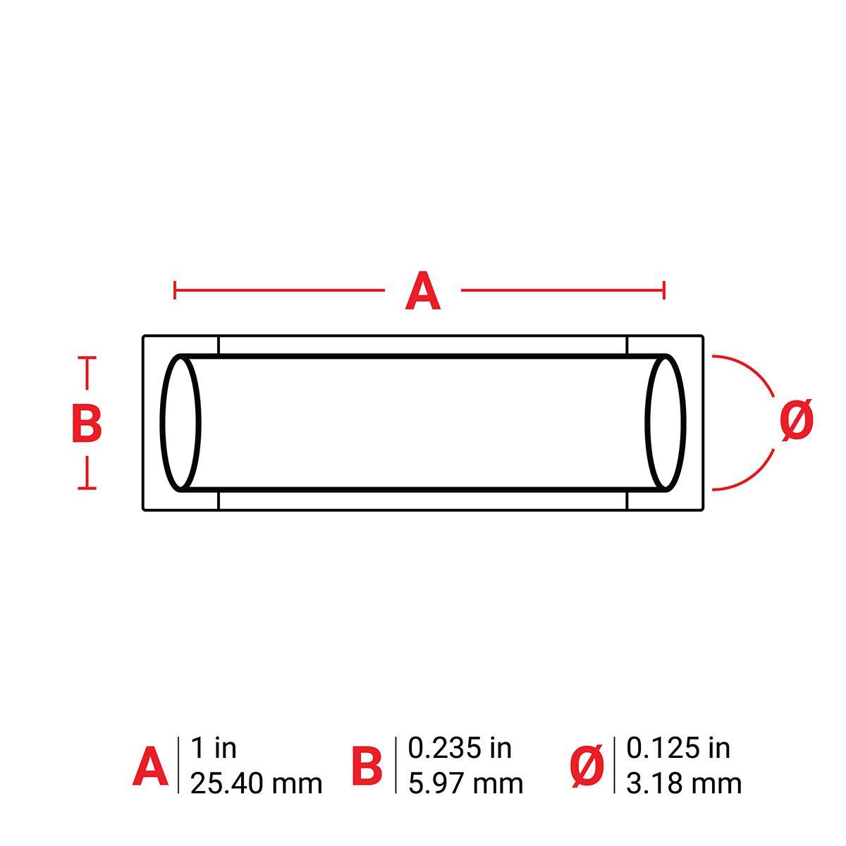 Brady&reg; PermaSleeve&reg; XPS-125-1 Heat Shrink Printer Sleeve, 22 to 16 AWG Wire, 0.235 in L x 1 in W, B-342 Polyolefin