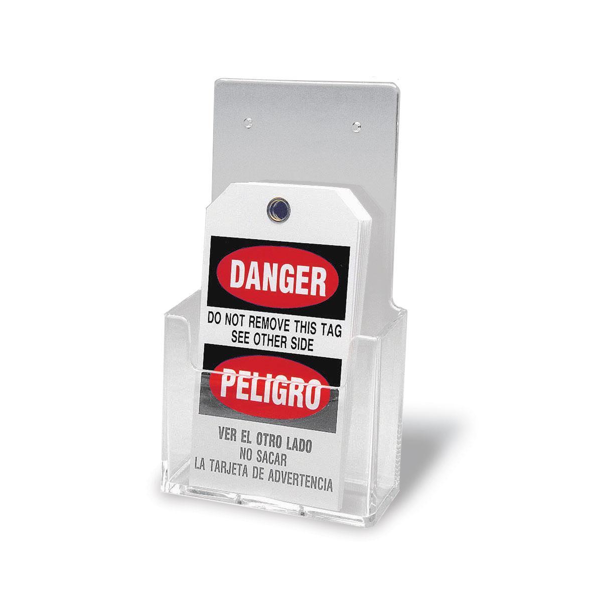 Accuform® MDT112CTP Safety Tag, 5-3/4 in H x 3-1/4 in W, Red/Black/White, 3/8 in Hole, Cardstock