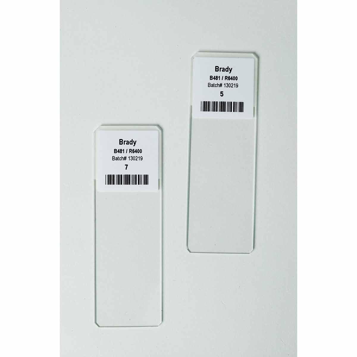 Brady&reg; WorkHorse&trade; THT-18-488-3 High Performance Rectangular Thermal Transfer Label, 1 in L x 3 in W, Blank Legend, White, B-488 Polyester