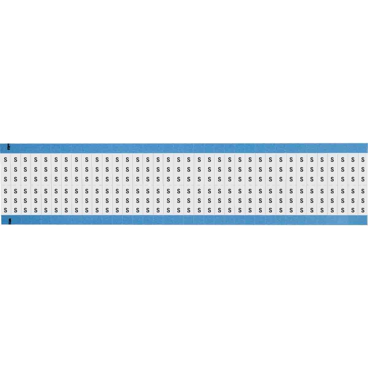 Brady® WM-236-PK WM Series Die-Cut Pre-Printed Solid Number Wire Marker Card, 1/4 in W, Black on White, B-500 Repositionable Vinyl Coated Fabric, 25 Markers per Card