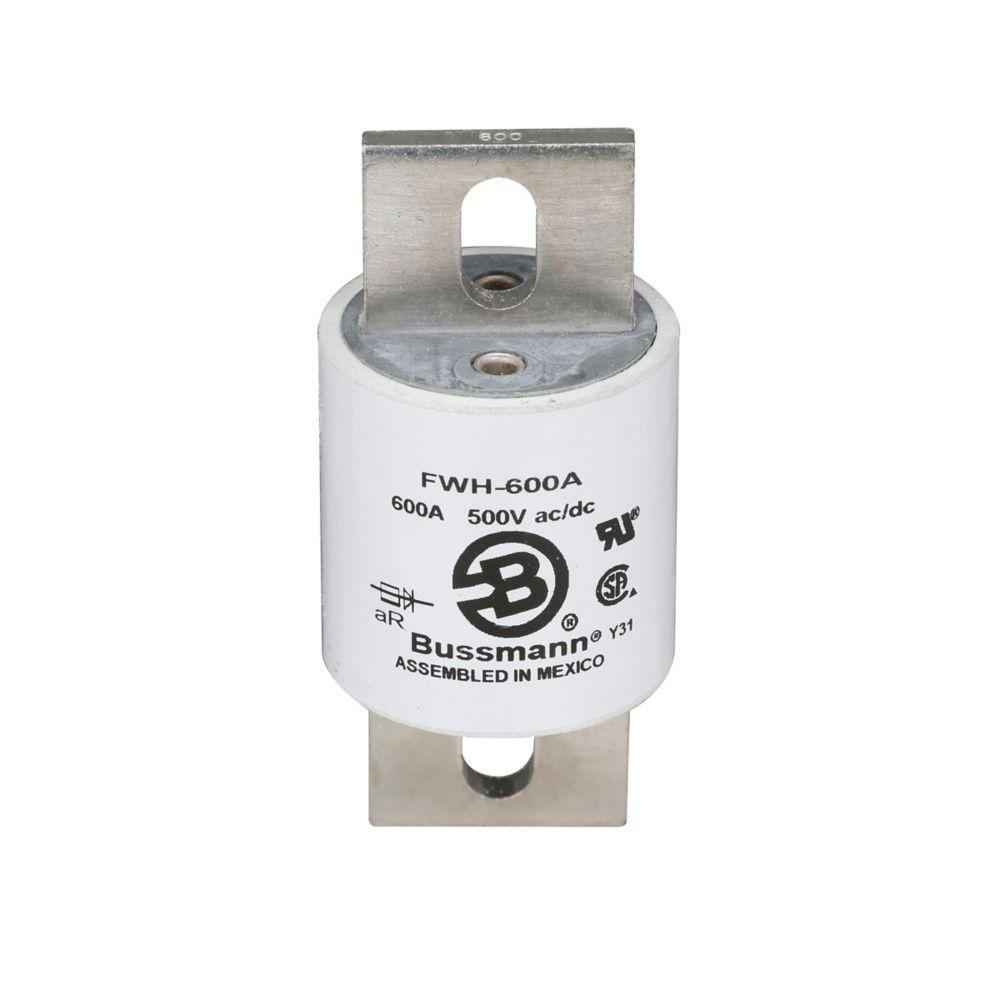 Bussmann FWH-600A North American Style High Speed Fuse, 600 A, 1 kV DC, 200 kAIC Interrupt, Cartridge Body