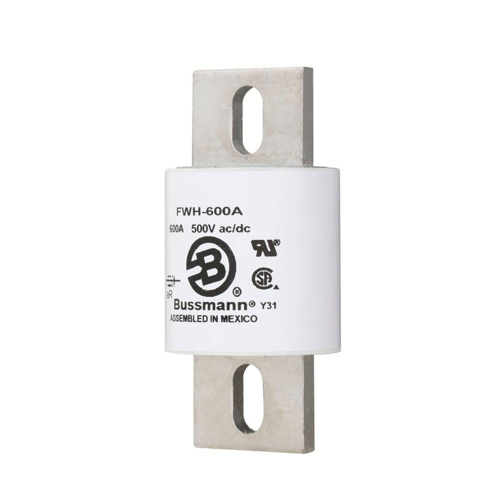 Bussmann FWH-600A North American Style High Speed Fuse, 600 A, 1 kV DC, 200 kAIC Interrupt, Cartridge Body